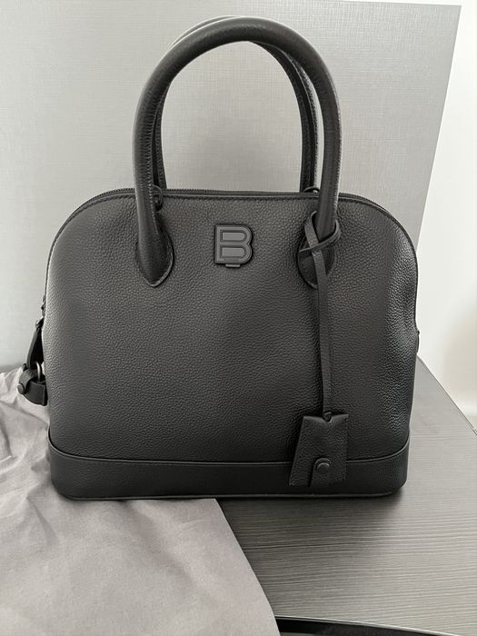 Balenciaga Logo Projector Large Handbag in Black