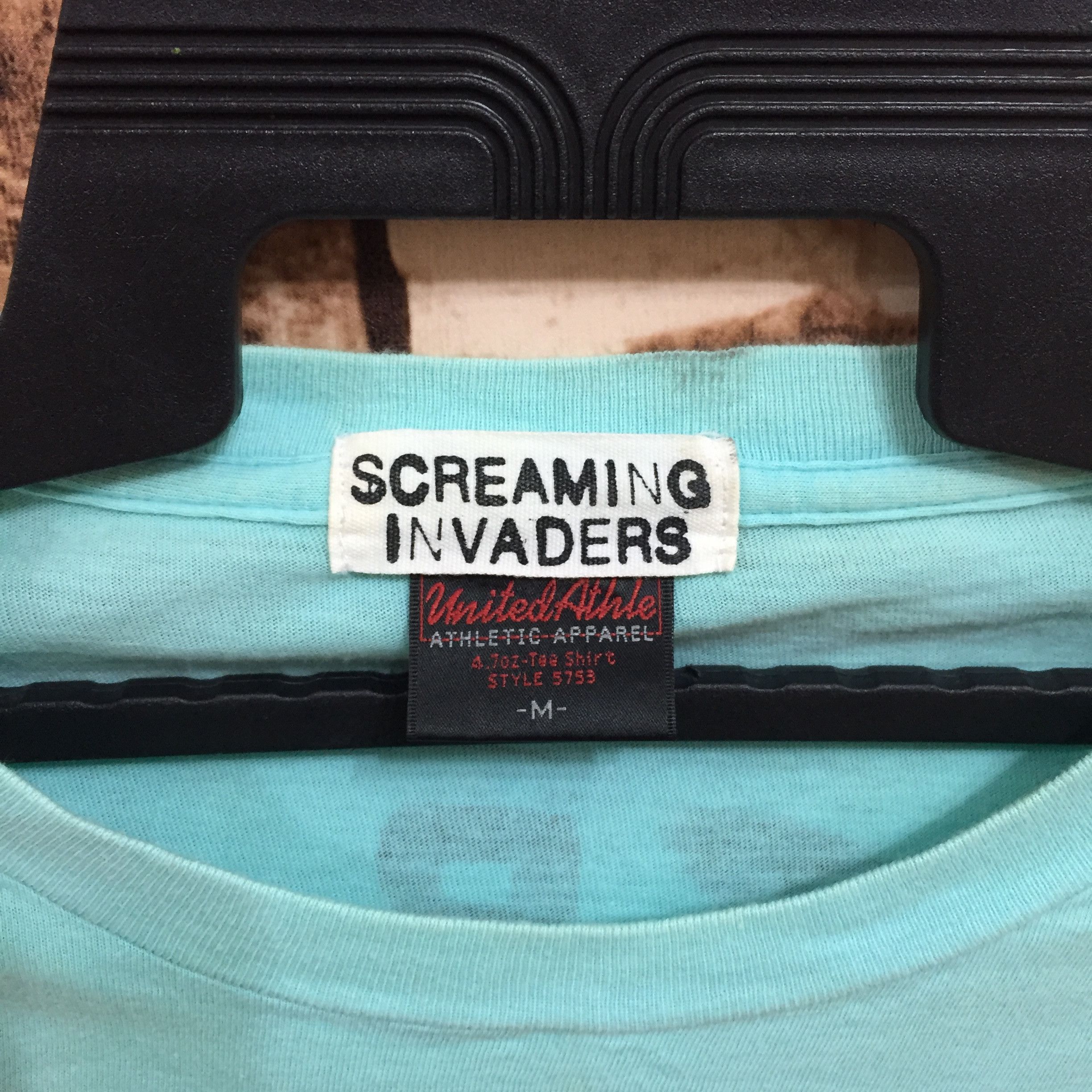 Japanese Brand Screaming invaders t shirt spellout Sound & Vision size M Size US M / EU 48-50 / 2 - 3 Thumbnail