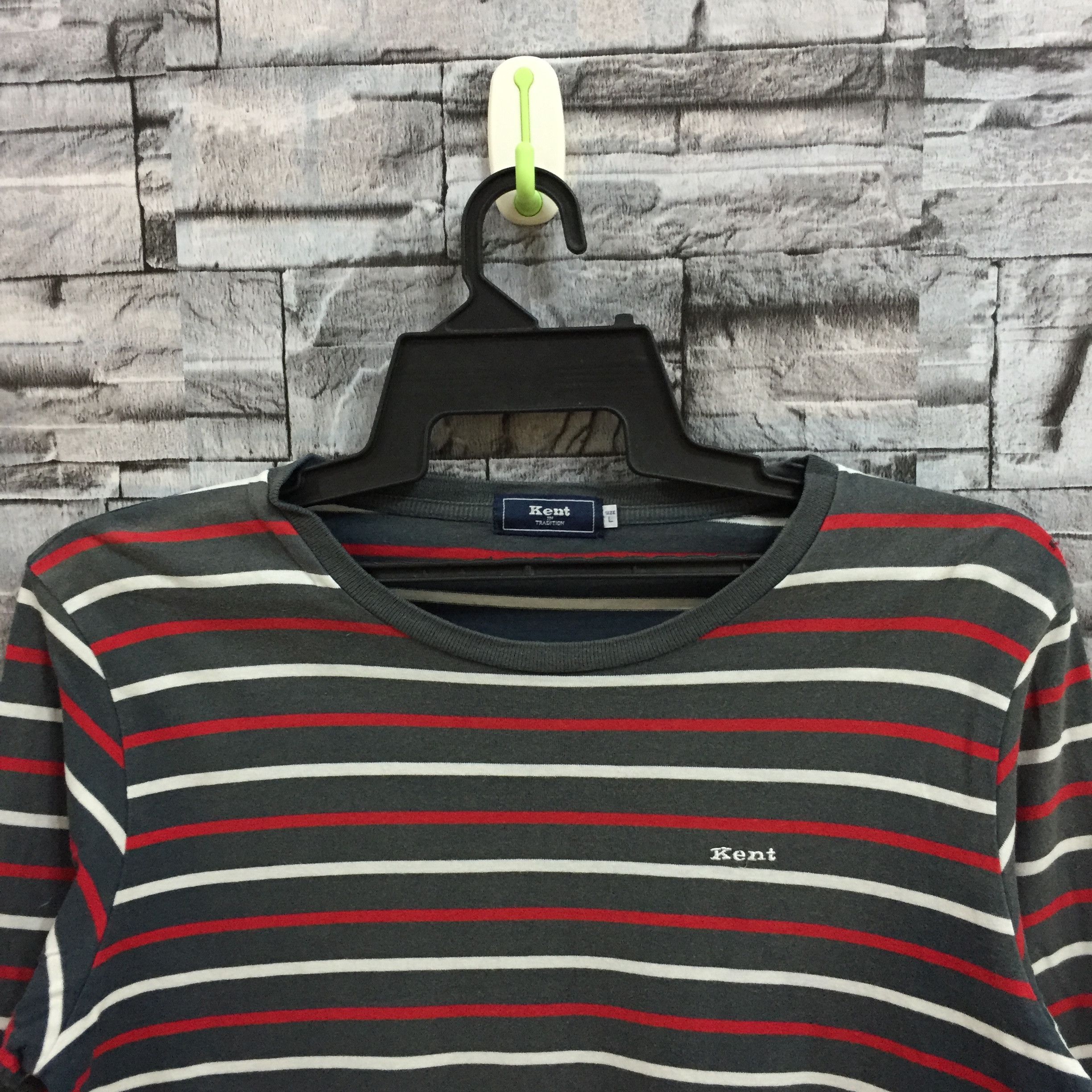Japanese Brand Vintage Kent In Tradition t shirt stripe size L fit M Size US M / EU 48-50 / 2 - 2 Thumbnail
