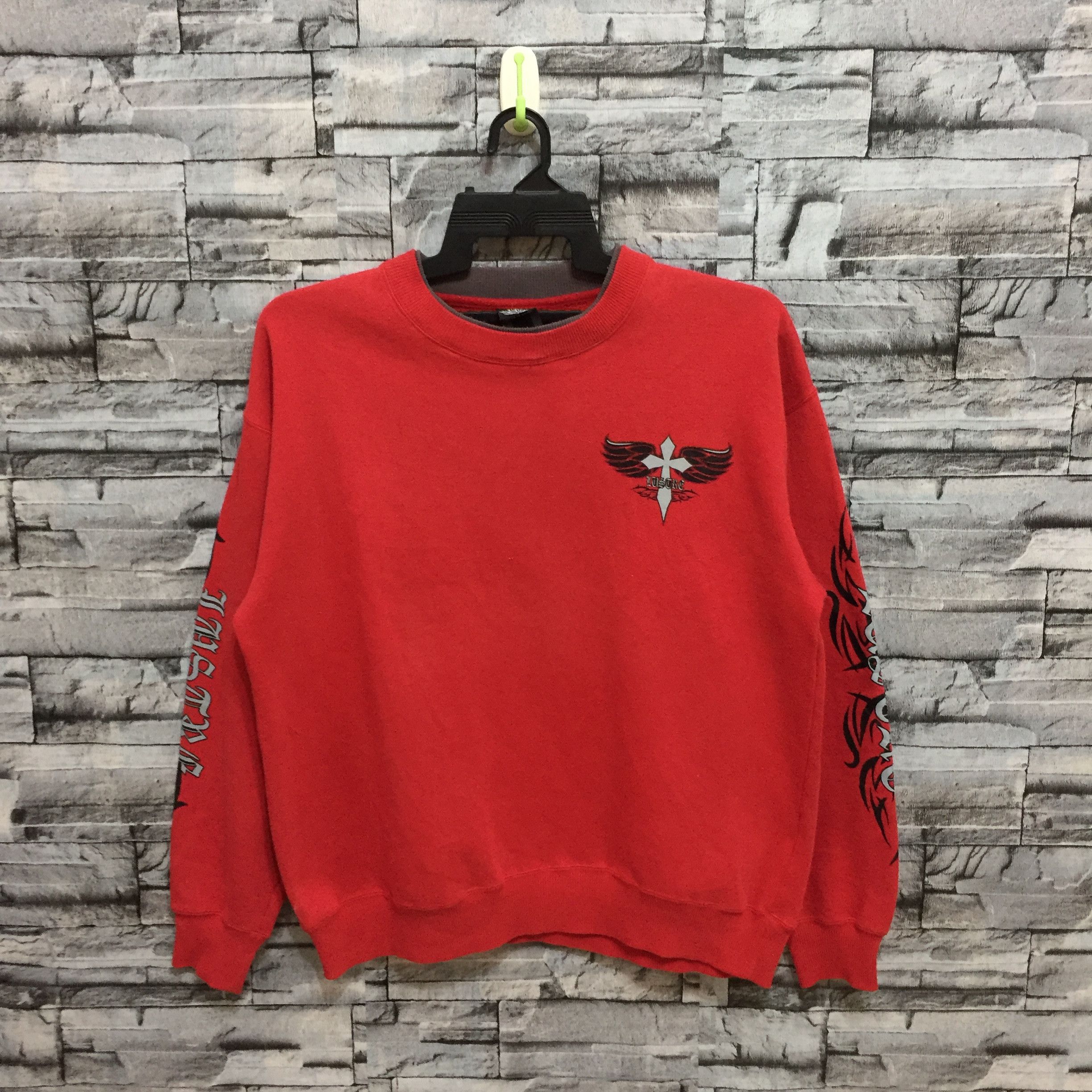 Japanese Brand Vintage Lustre sweatshirt spellout Over live street size L Size US L / EU 52-54 / 3 - 4 Thumbnail