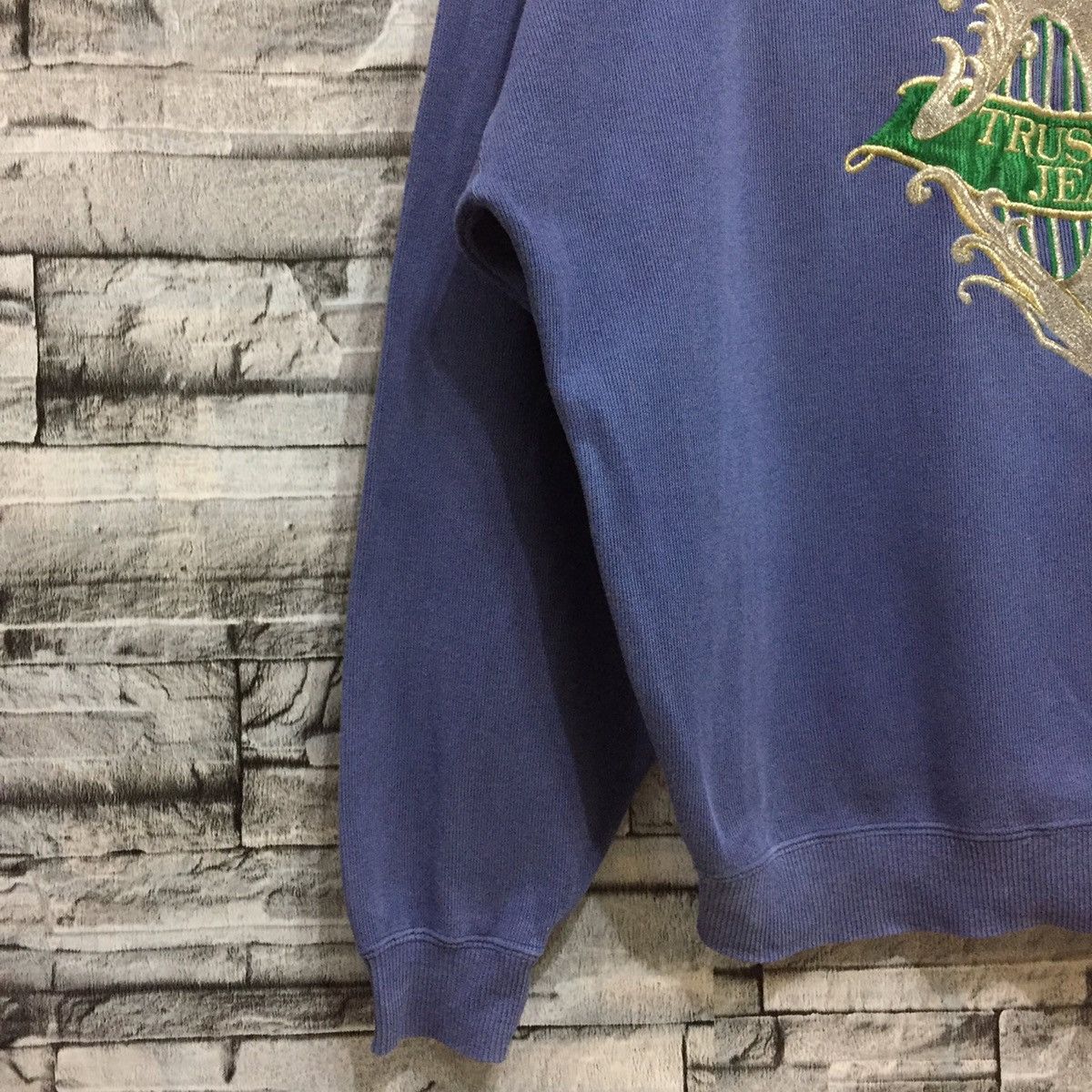 Trussardi Vintage Trussardi sweatshirt big logo embroidered 46 fit XL Size US XL / EU 56 / 4 - 5 Thumbnail