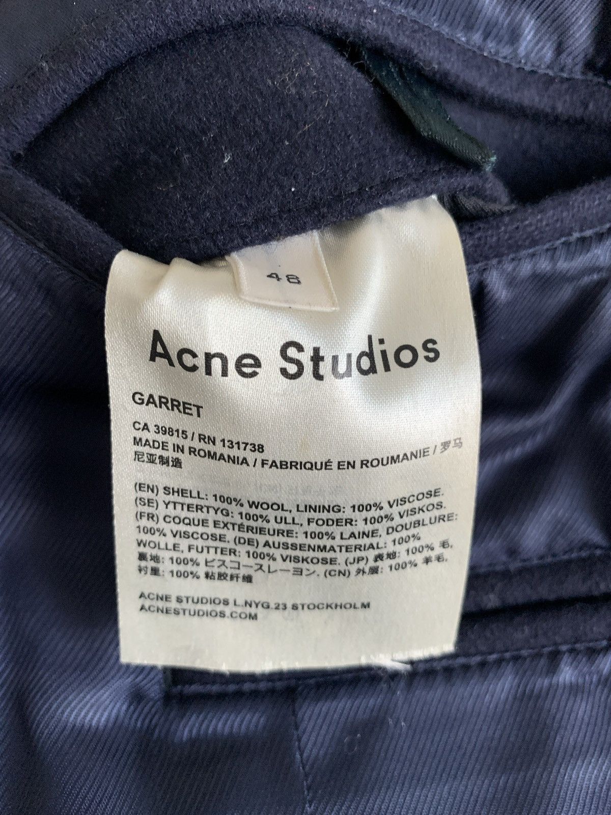 Acne Studios Wool coat from Acne Studios Size US M / EU 48-50 / 2 - 4 Thumbnail