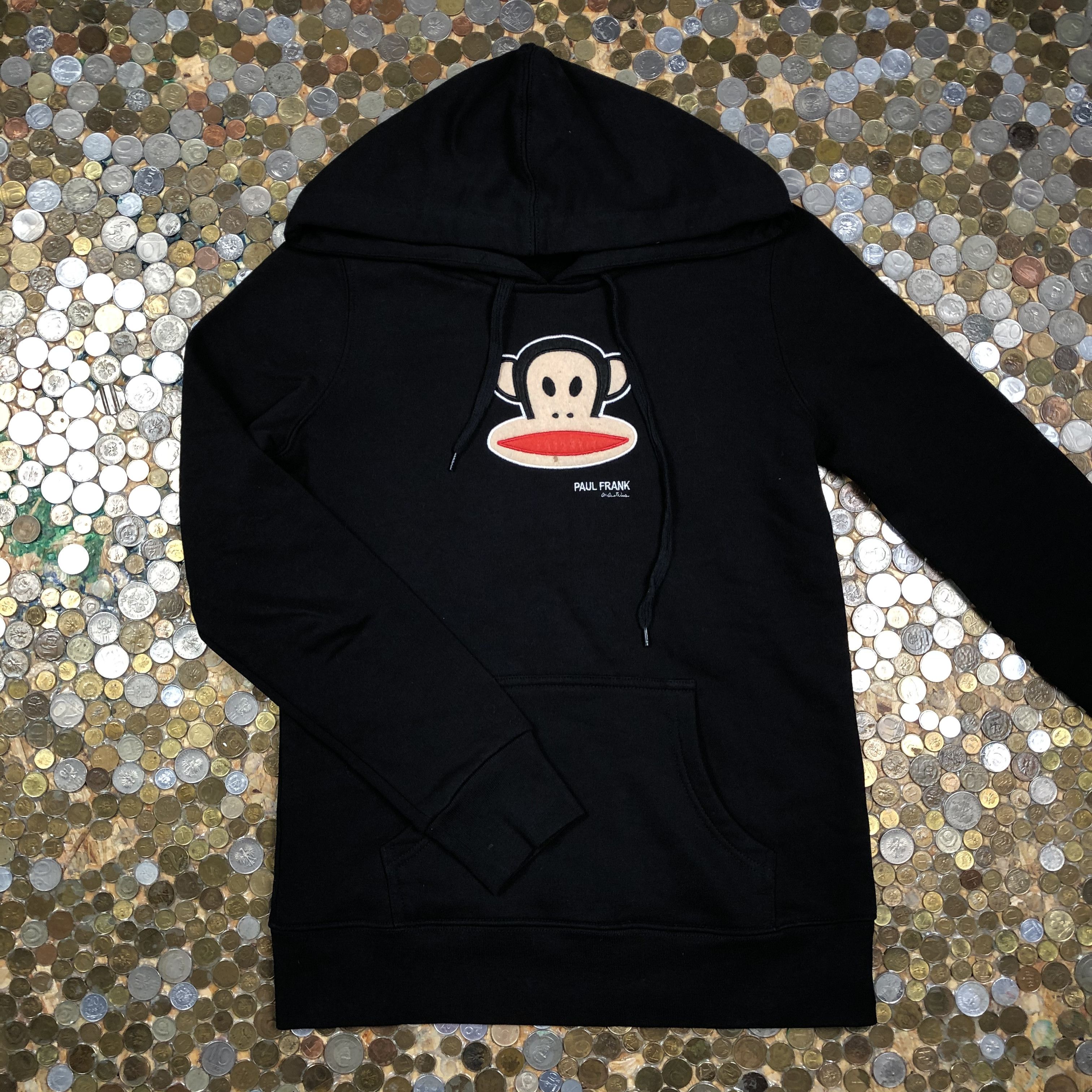 Sweat à Capuche Vintage Paul Frank - Message 'Virgins Make A Better Sacrifice' - Taille L - Rouge