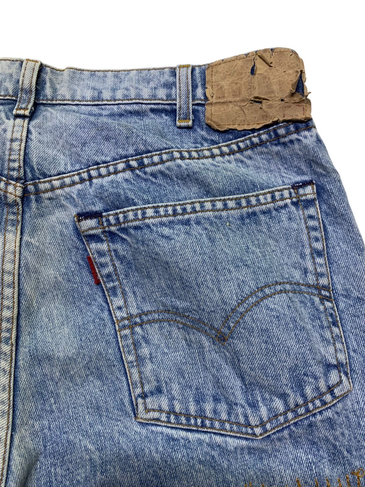 Vintage Levi’s distressed denim handmade Size US 32 / EU 48 - 14 Thumbnail