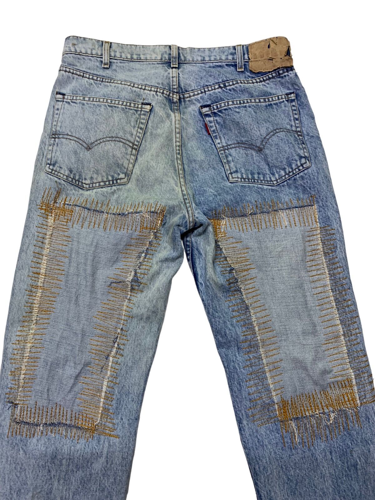 Vintage Levi’s distressed denim handmade Size US 32 / EU 48 - 7 Thumbnail