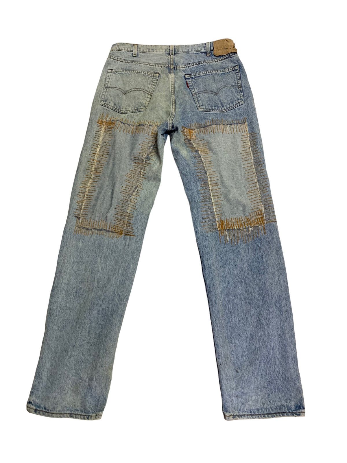 Vintage Levi’s distressed denim handmade Size US 32 / EU 48 - 9 Thumbnail