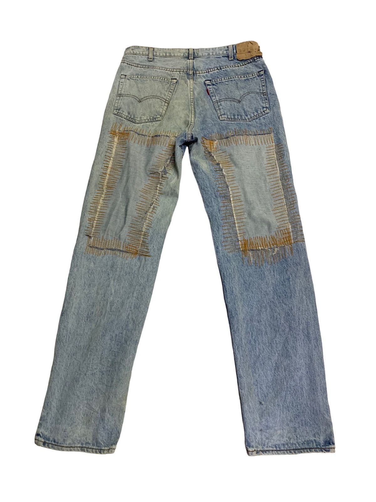 Vintage Levi’s distressed denim handmade Size US 32 / EU 48 - 10 Thumbnail