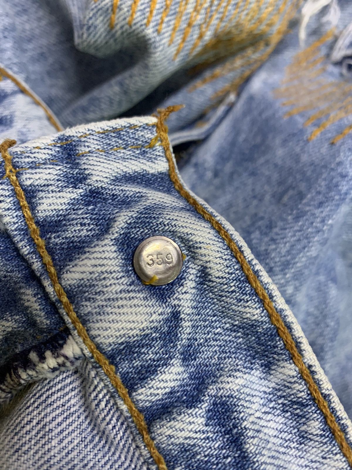 Vintage Levi’s distressed denim handmade Size US 32 / EU 48 - 12 Thumbnail