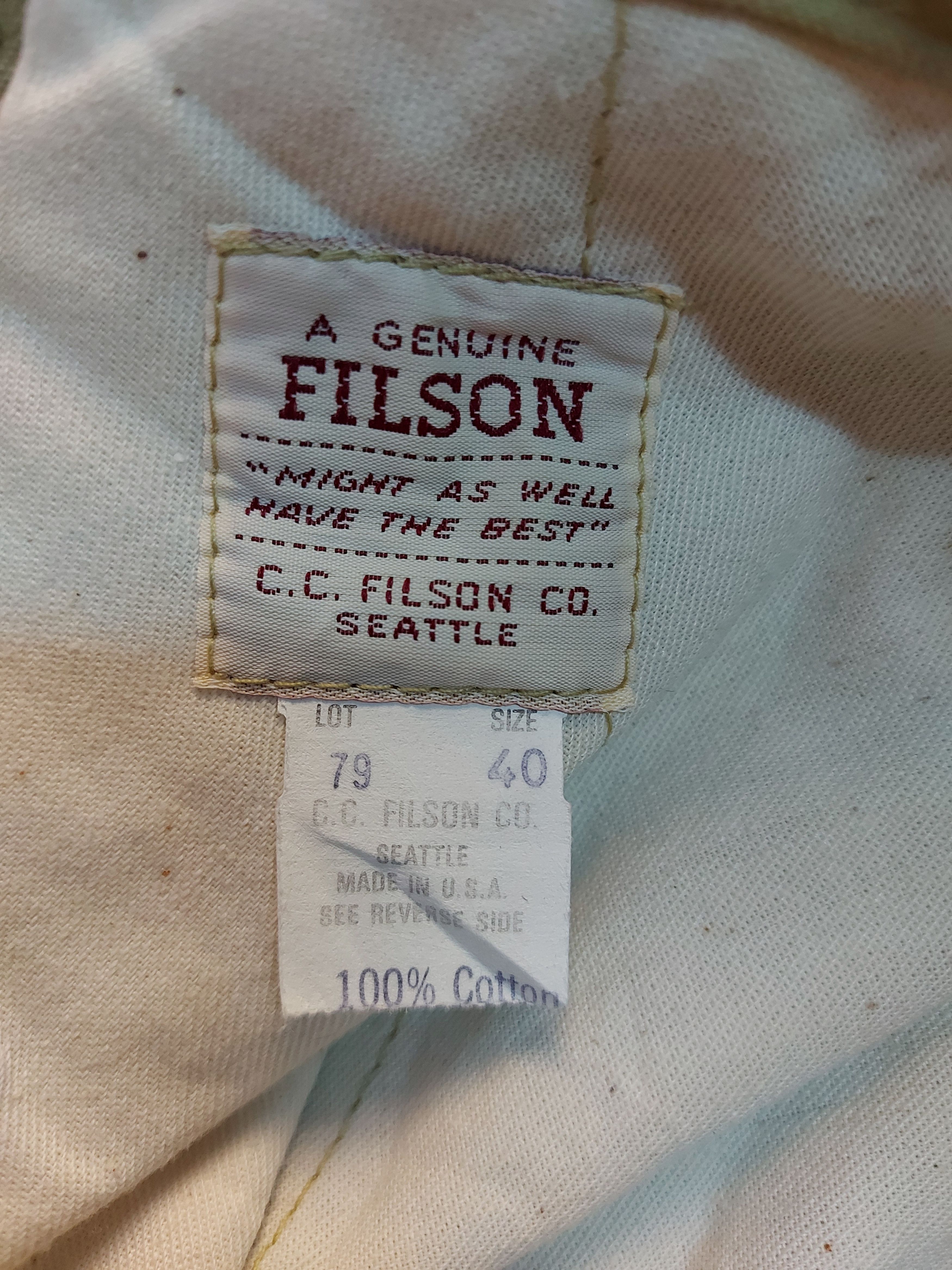 Vintage (J227) FILSON - hard cotton made in usa Size US 31 - 18 Thumbnail
