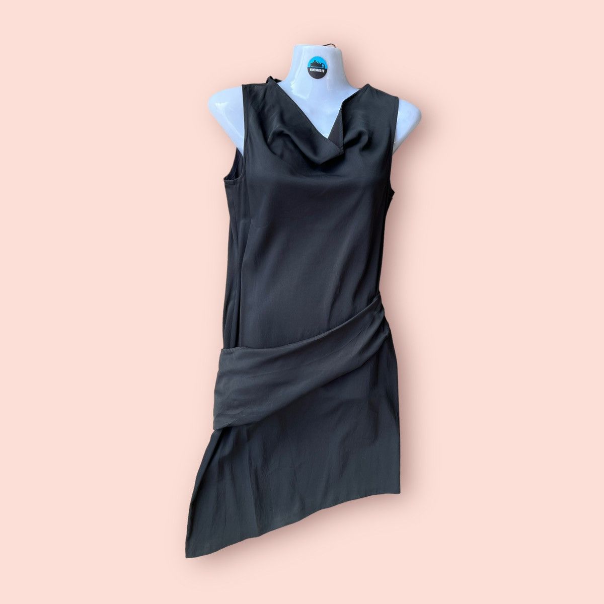 image of Vintage Atsuro Tayama Cowl Neck Night Gown in Faded Slate Black, Women's (Size Small)