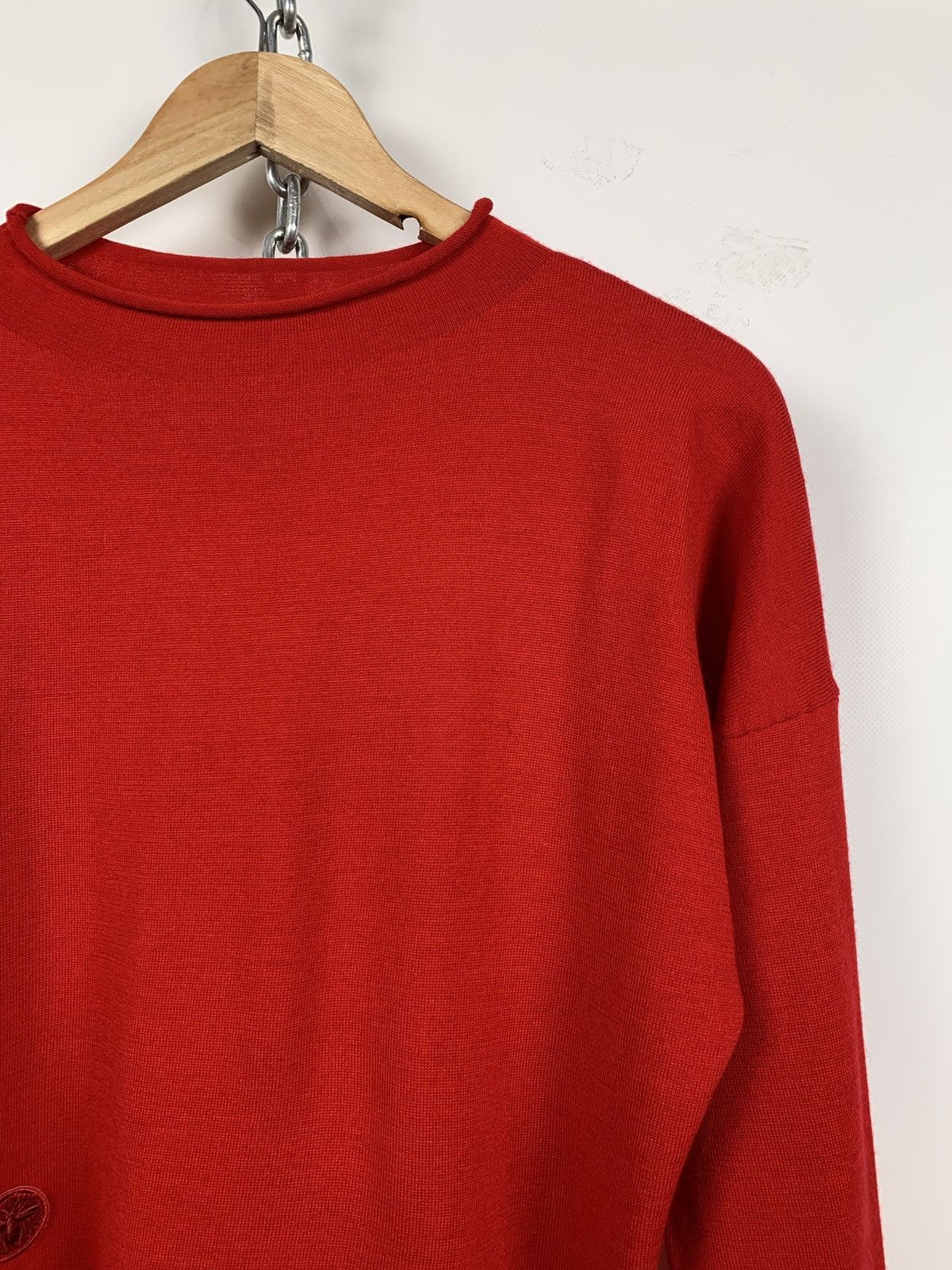 Dior Women’s Dior D Uniforms Bee Logo Red Sweater Size L / US 10 / IT 46 - 3 Thumbnail