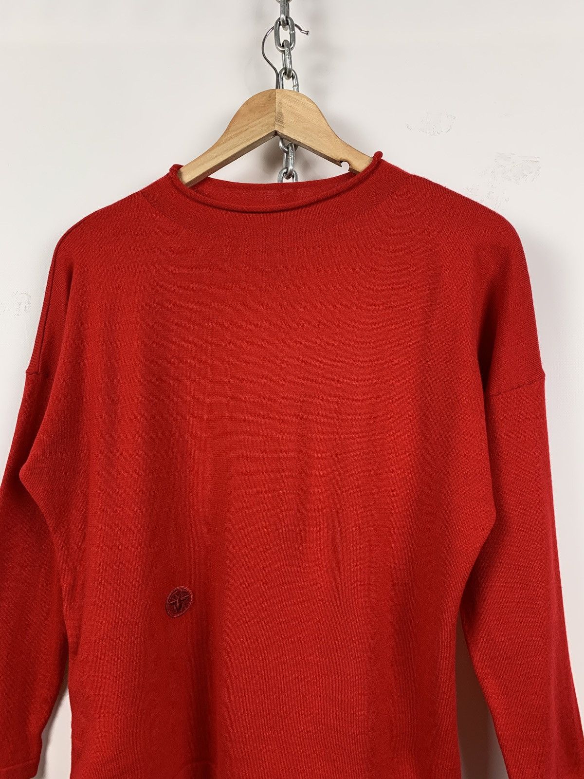 Dior Women’s Dior D Uniforms Bee Logo Red Sweater Size L / US 10 / IT 46 - 2 Thumbnail