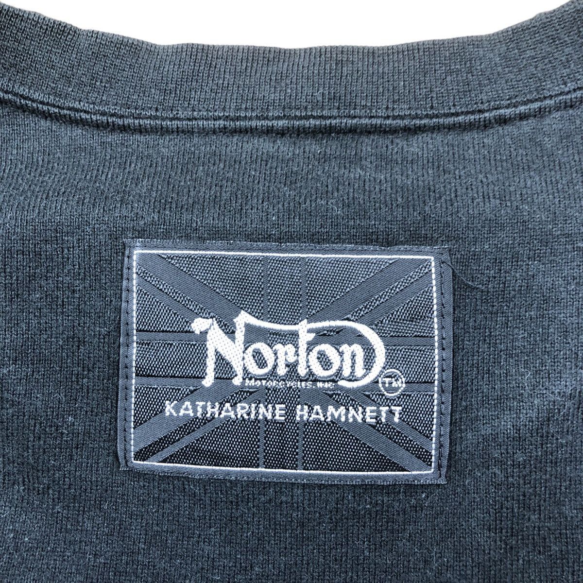 Pick!! Vtg NORTON x KATHARINE HAMNETT Big Logo Faded Tshirt