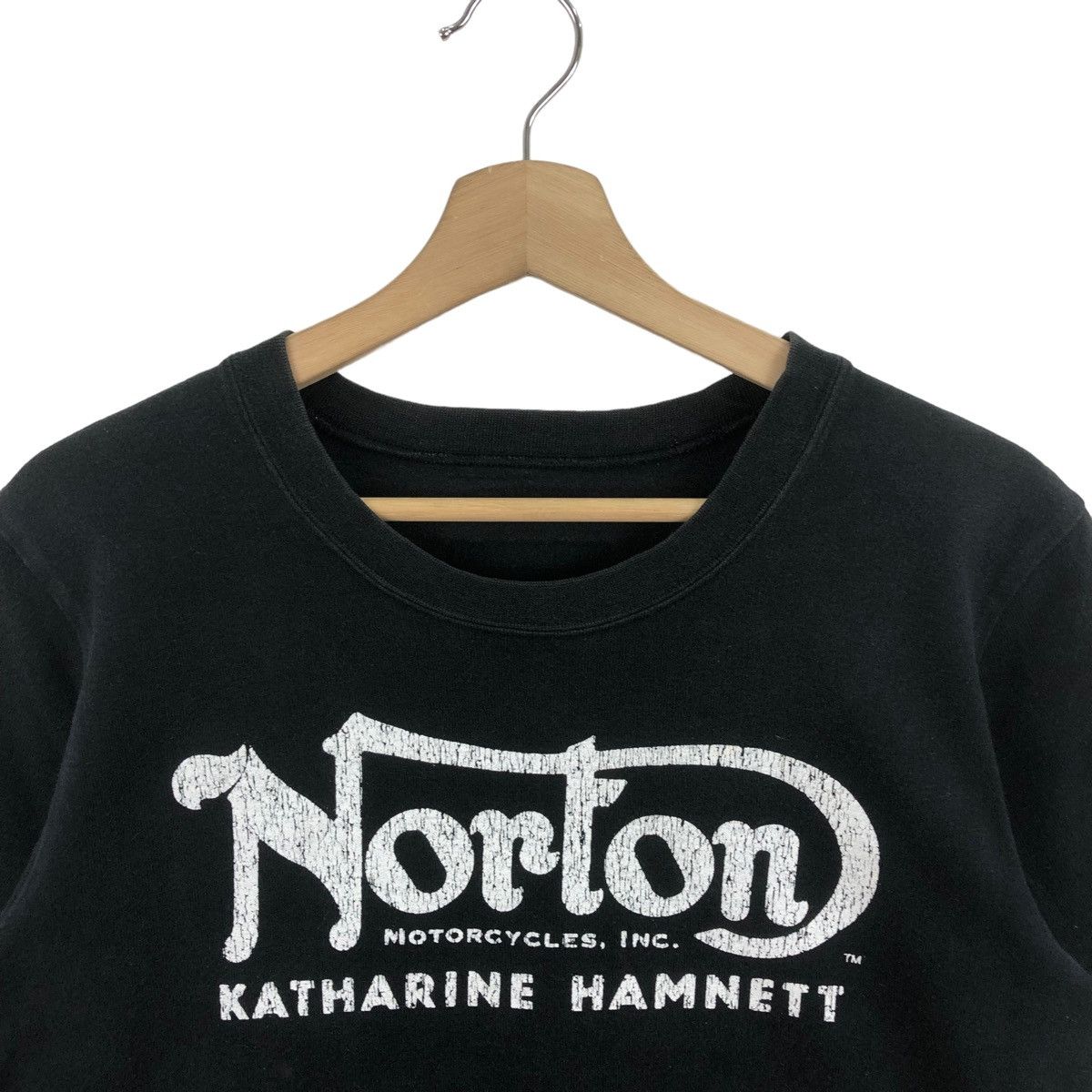 Pick!! Vtg NORTON x KATHARINE HAMNETT Big Logo Faded Tshirt
