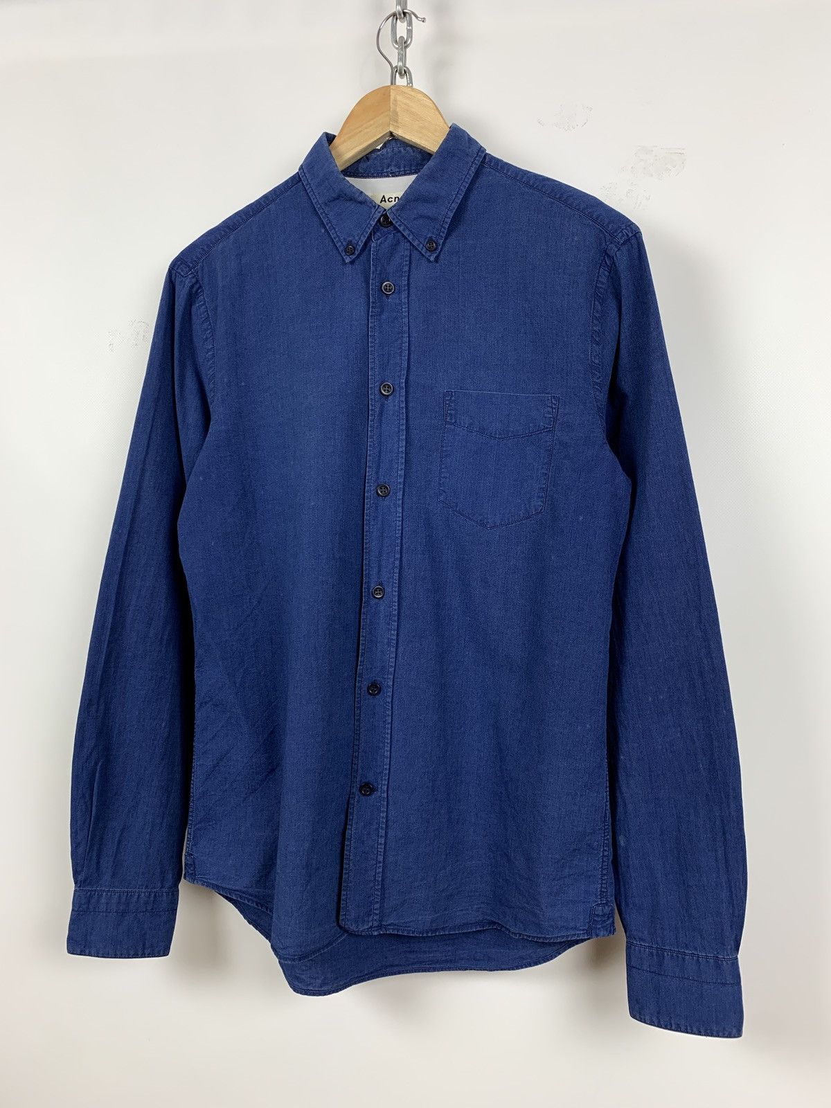 Acne Studios Vintage Acne Studios Blue Classic Fit Denim Button Up Shirt Size US S / EU 44-46 / 1 - 6 Thumbnail