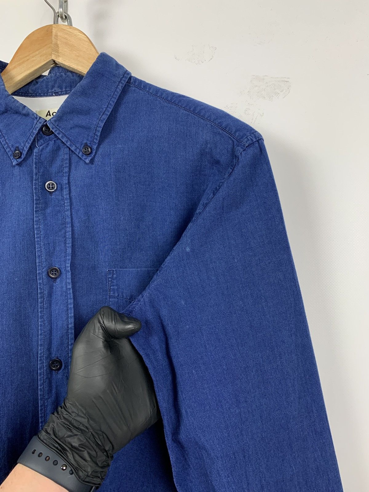Acne Studios Vintage Acne Studios Blue Classic Fit Denim Button Up Shirt Size US S / EU 44-46 / 1 - 17 Thumbnail