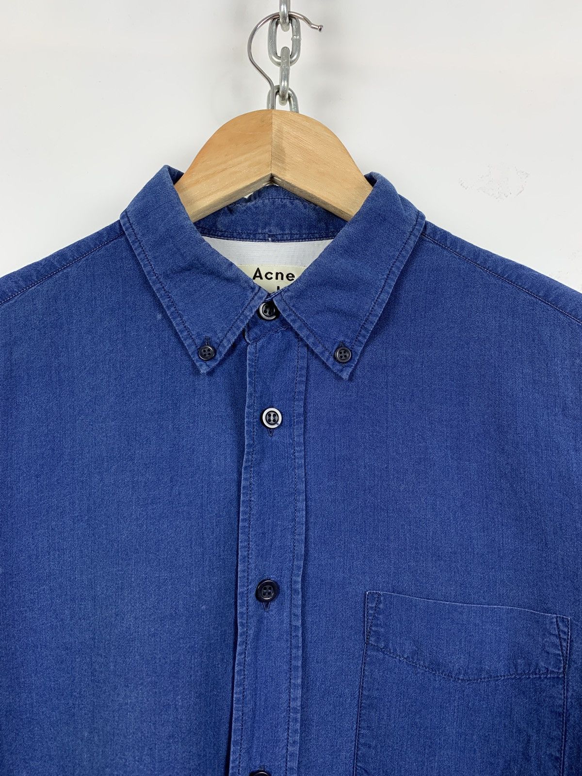 Acne Studios Vintage Acne Studios Blue Classic Fit Denim Button Up Shirt Size US S / EU 44-46 / 1 - 7 Thumbnail