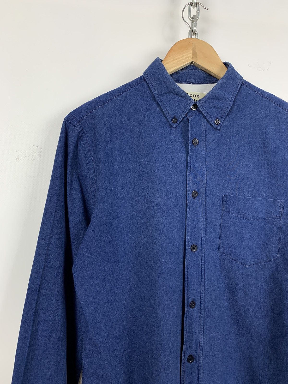 Acne Studios Vintage Acne Studios Blue Classic Fit Denim Button Up Shirt Size US S / EU 44-46 / 1 - 5 Thumbnail
