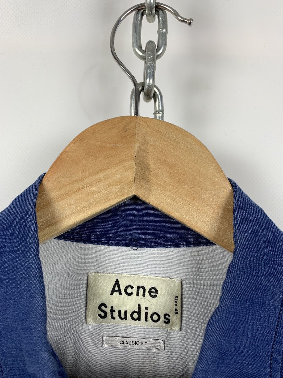 Acne Studios Vintage Acne Studios Blue Classic Fit Denim Button Up Shirt Size US S / EU 44-46 / 1 - 20 Thumbnail