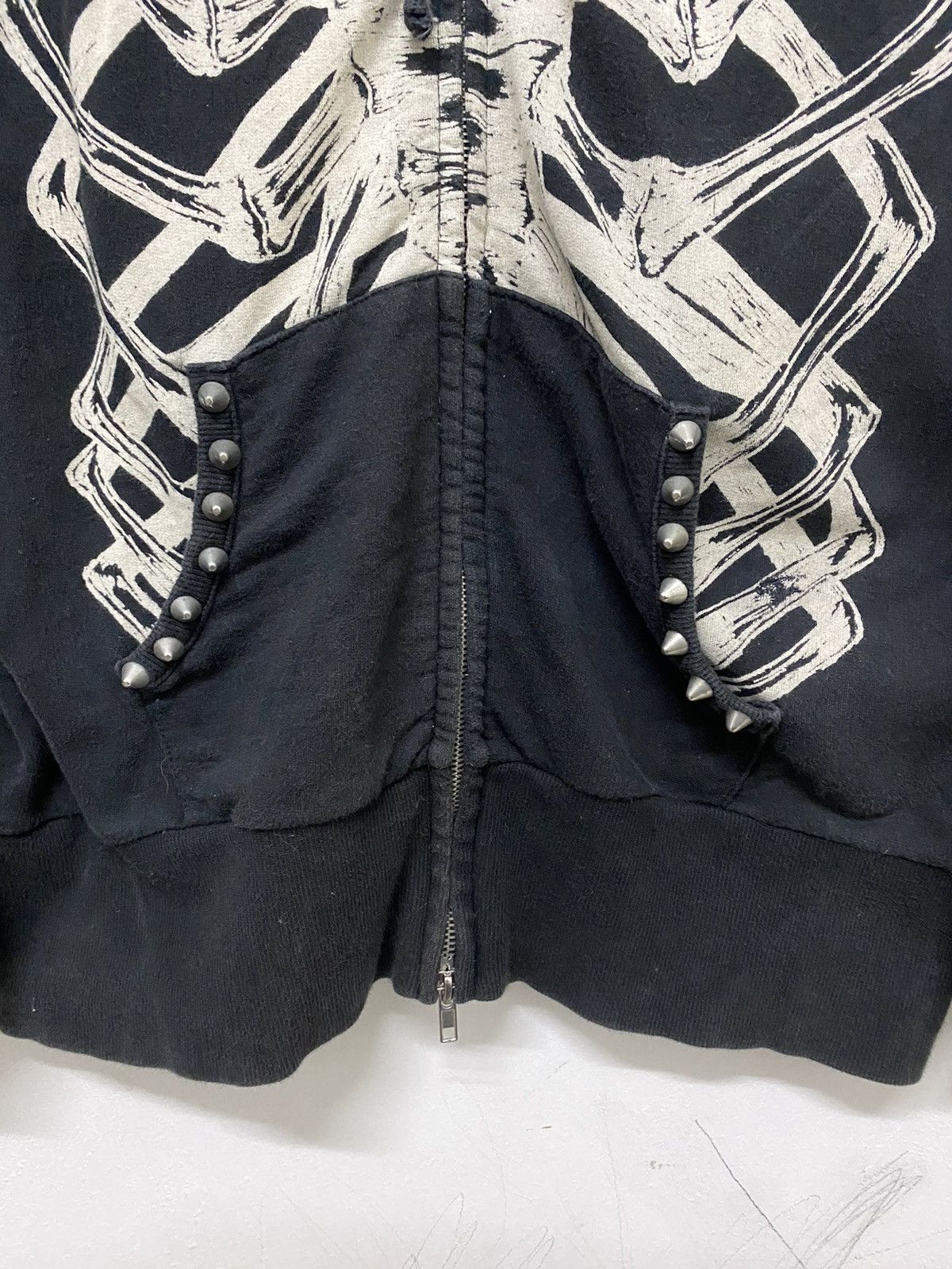 Seditionaries DISTRESSED🔥 GLAD NEWS JAPAN “SKELETON” ALLOVER PRINT HOODIE Size US M / EU 48-50 / 2 - 4 Thumbnail