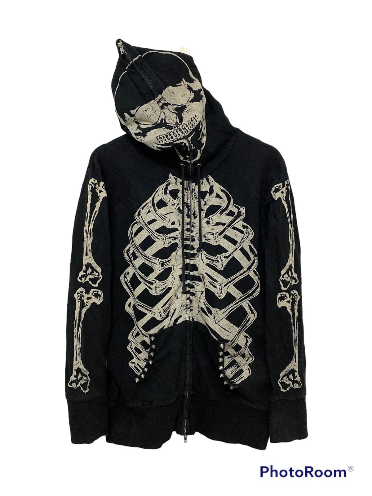 Seditionaries DISTRESSED🔥 GLAD NEWS JAPAN “SKELETON” ALLOVER PRINT HOODIE Size US M / EU 48-50 / 2 - 1 Thumbnail
