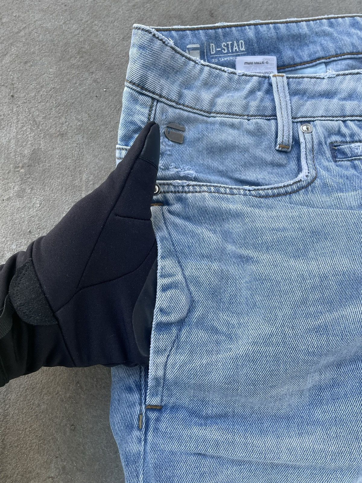 G-Star Vintage G Star Raw blue distressed denim jeans Size US 32 / EU 48 - 7 Thumbnail