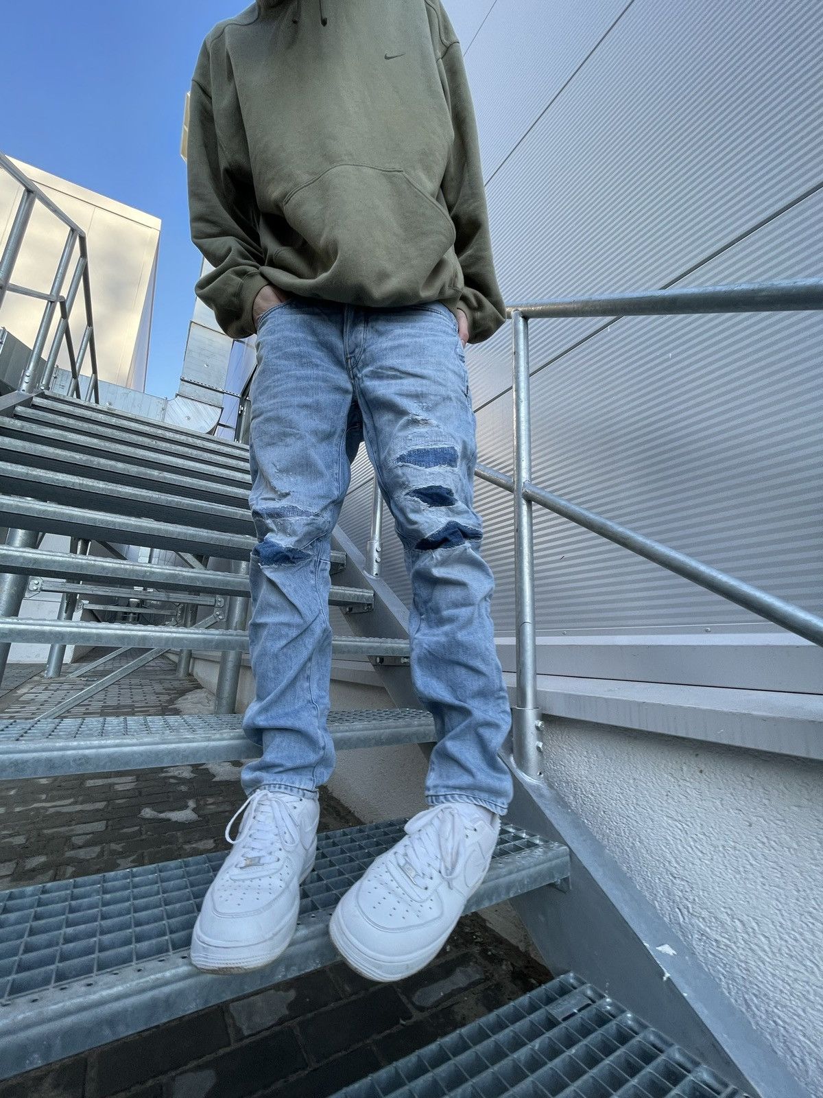 G-Star Vintage G Star Raw blue distressed denim jeans Size US 32 / EU 48 - 1 Thumbnail