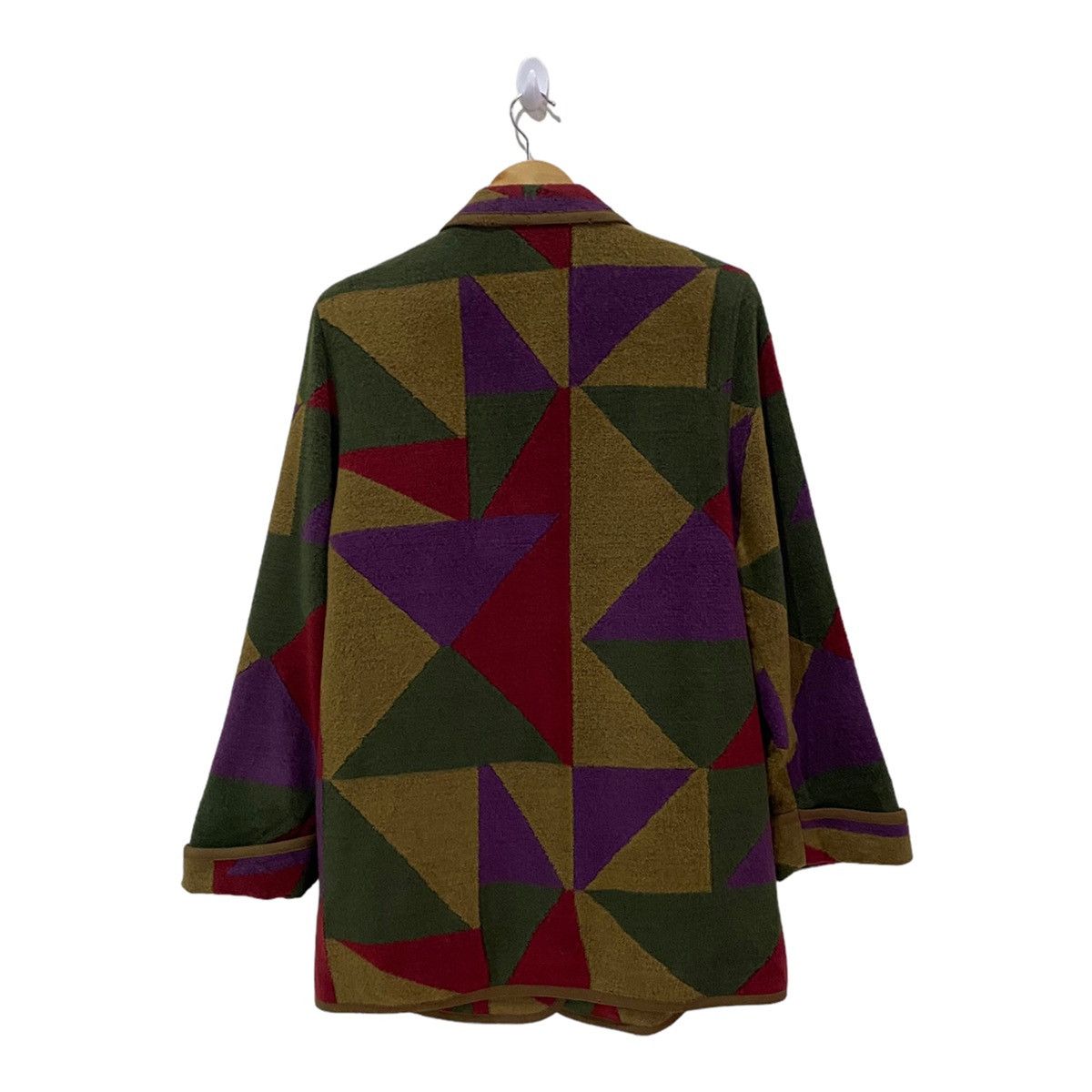 Issey Miyake VINTAGE JAPANESE PATCHWORK JAPANESE DESIGNER WOOL LONG COAT Size US M / EU 48-50 / 2 - 2 Thumbnail