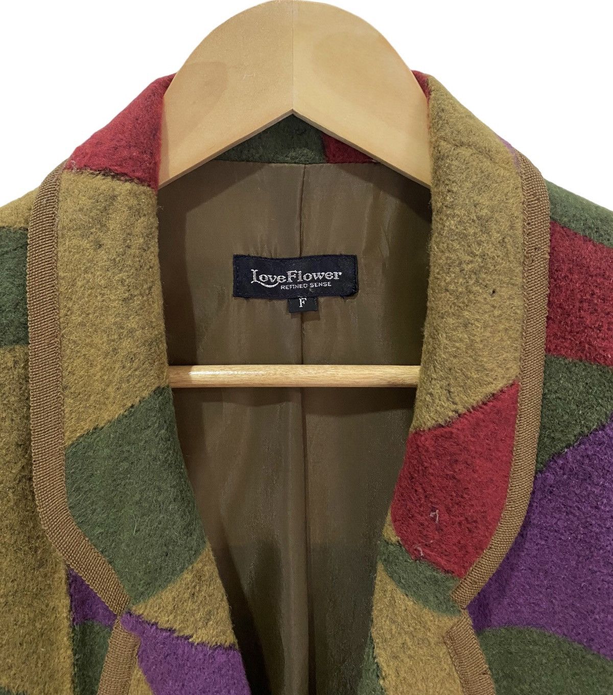 Issey Miyake VINTAGE JAPANESE PATCHWORK JAPANESE DESIGNER WOOL LONG COAT Size US M / EU 48-50 / 2 - 7 Thumbnail