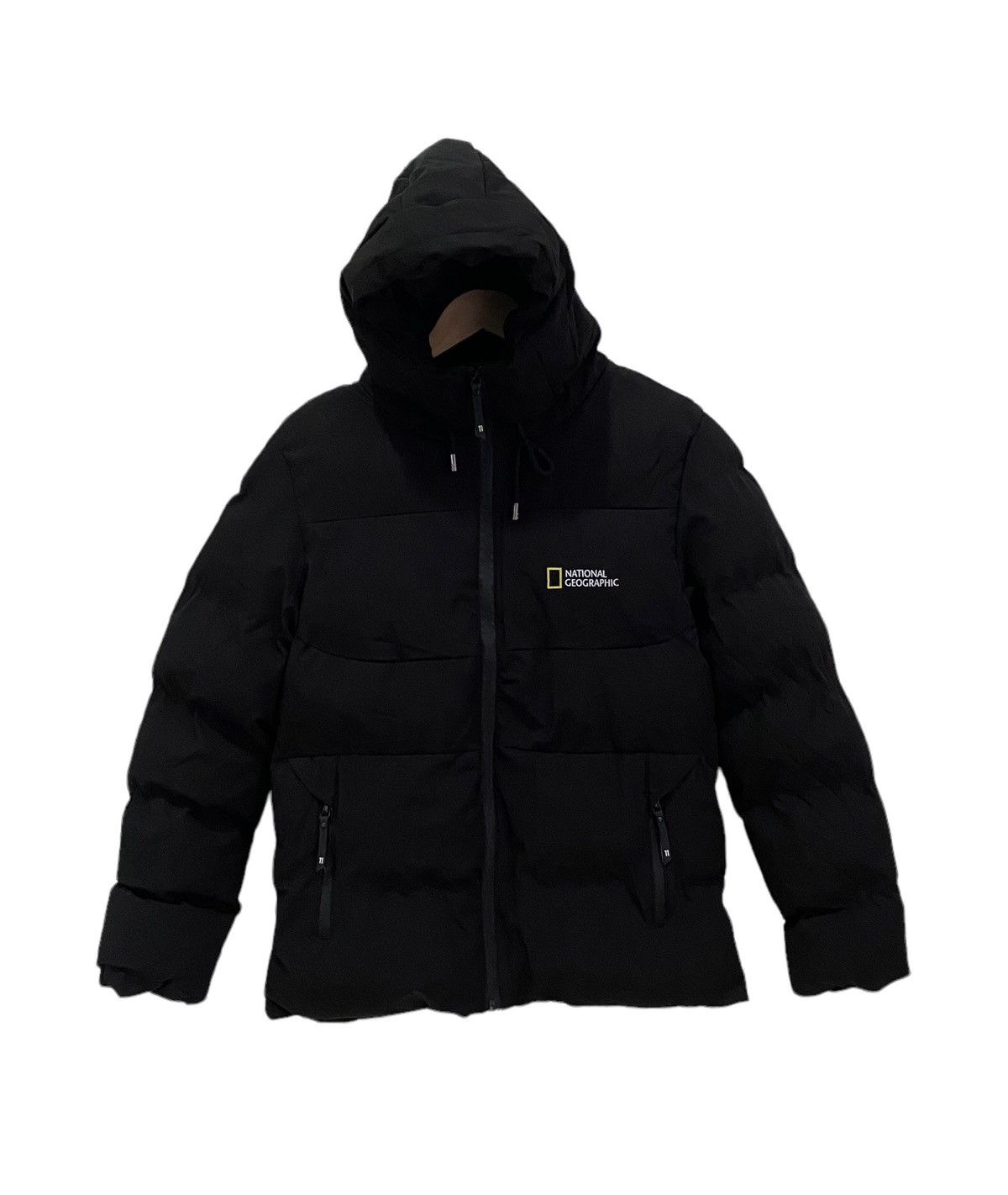 image of Costume National x Winter Session National Geographic Puffer Down Jacket Anorak Hooded in Black (Si