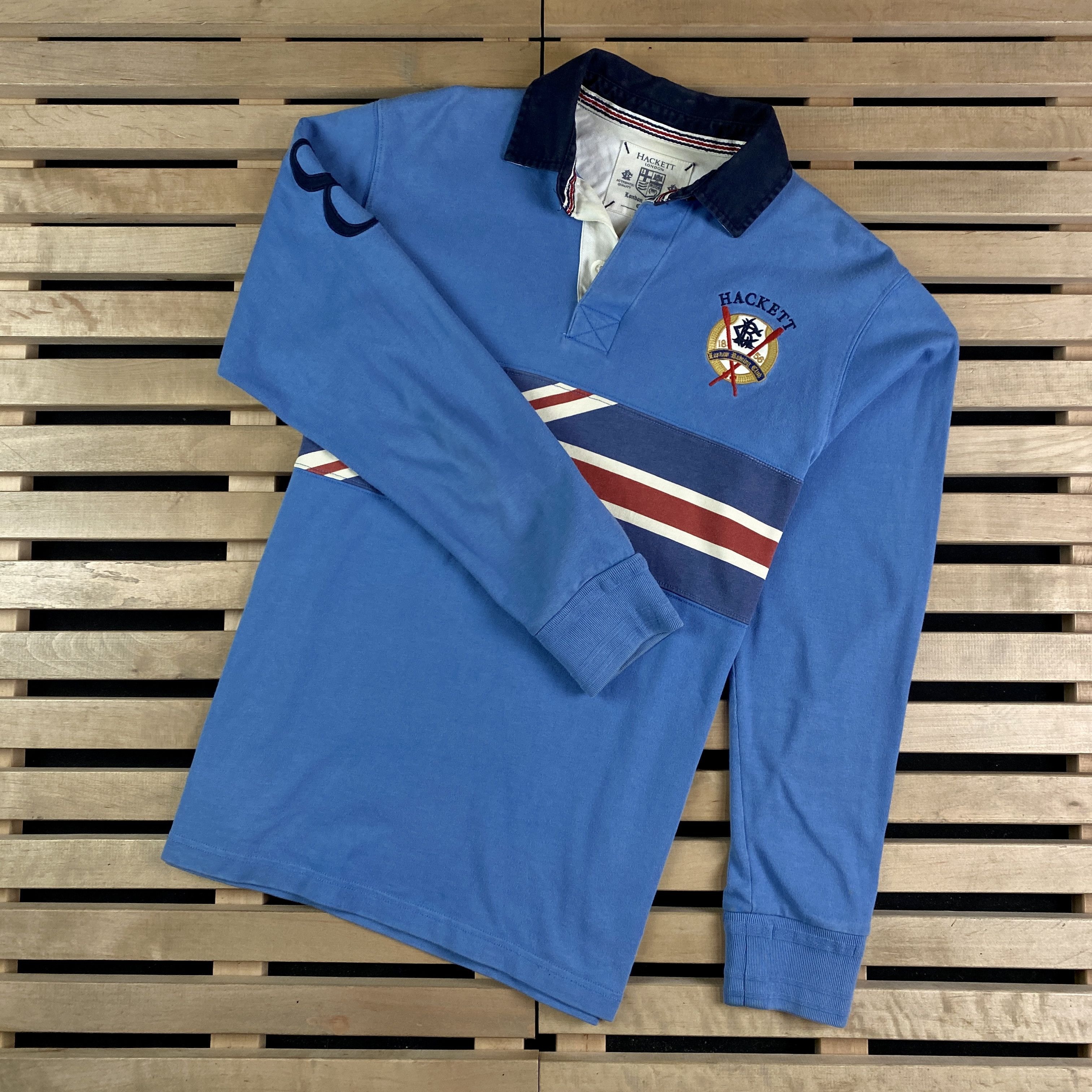 Hackett × Vintage Men’s Rugby Sweatshirt Hackett Vintage Big Print Back Size S Size US S / EU 44-46 / 1 - 1 Thumbnail