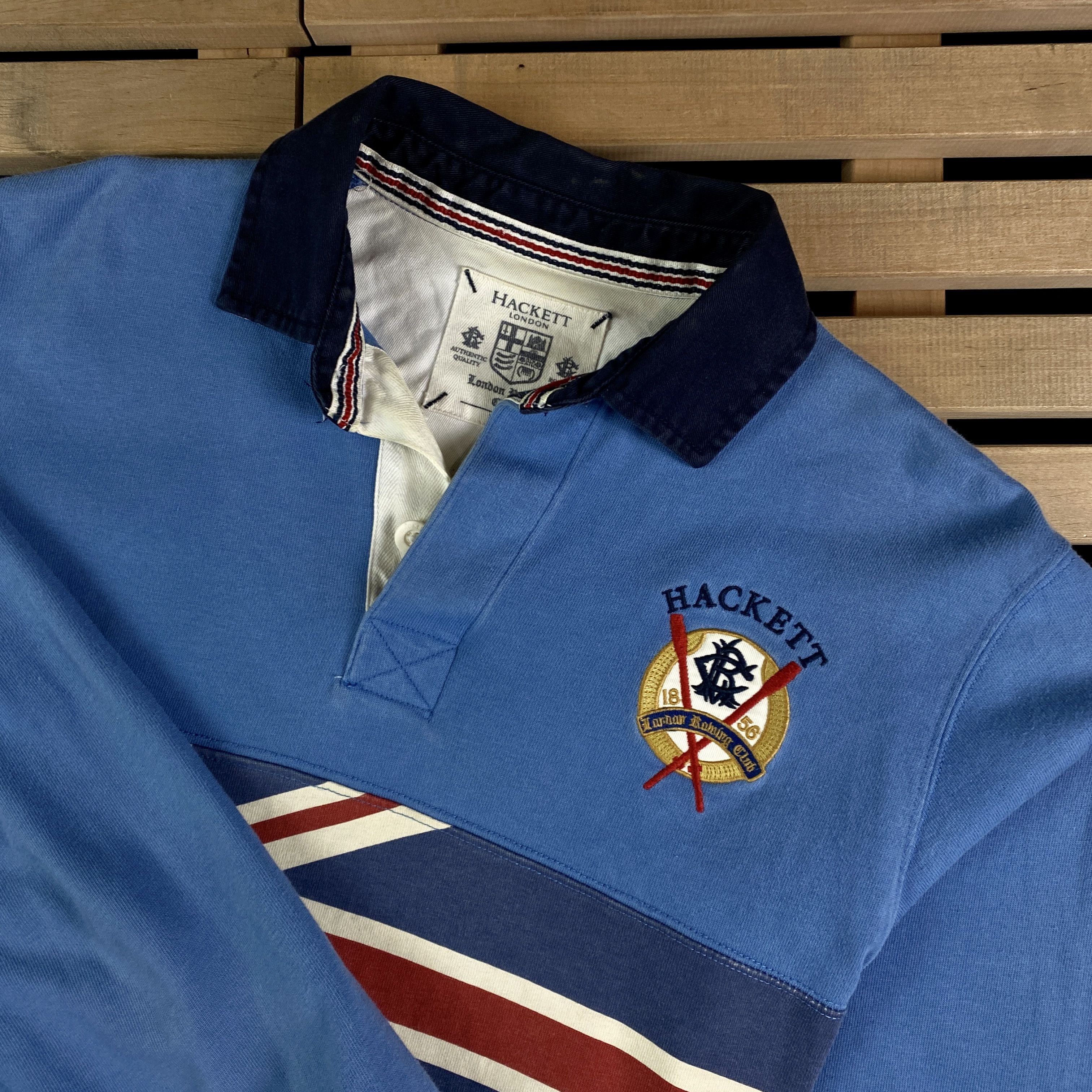 Hackett × Vintage Men’s Rugby Sweatshirt Hackett Vintage Big Print Back Size S Size US S / EU 44-46 / 1 - 2 Thumbnail