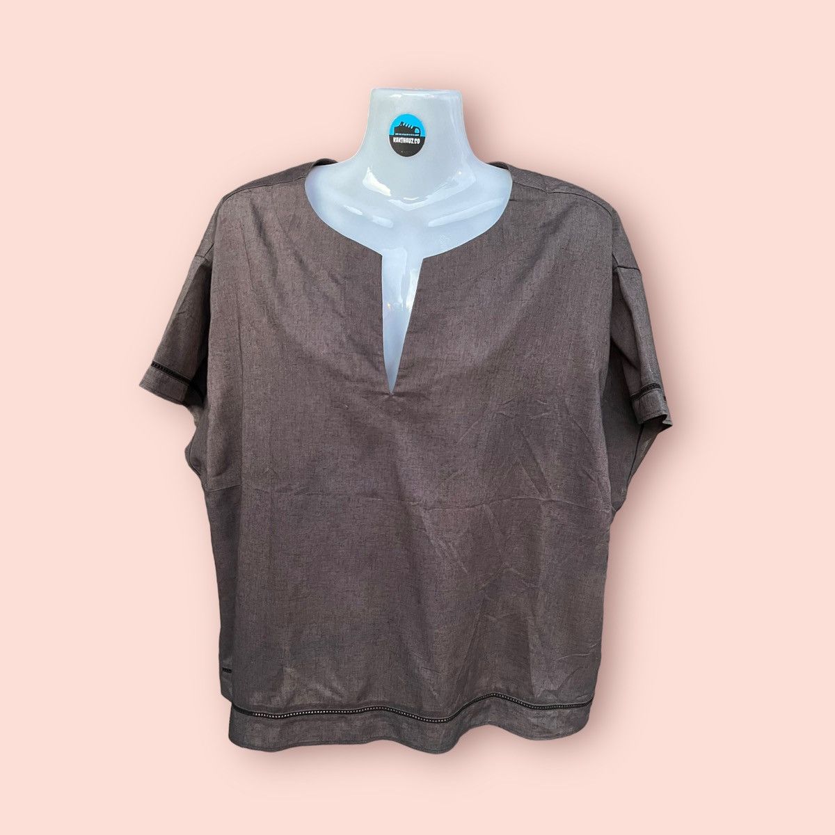 Designer × Global Work × Japanese Brand RARE GLOBAL WORK FRENCH LINEN BLEND BLOUSE Size ONE SIZE - 5 Thumbnail