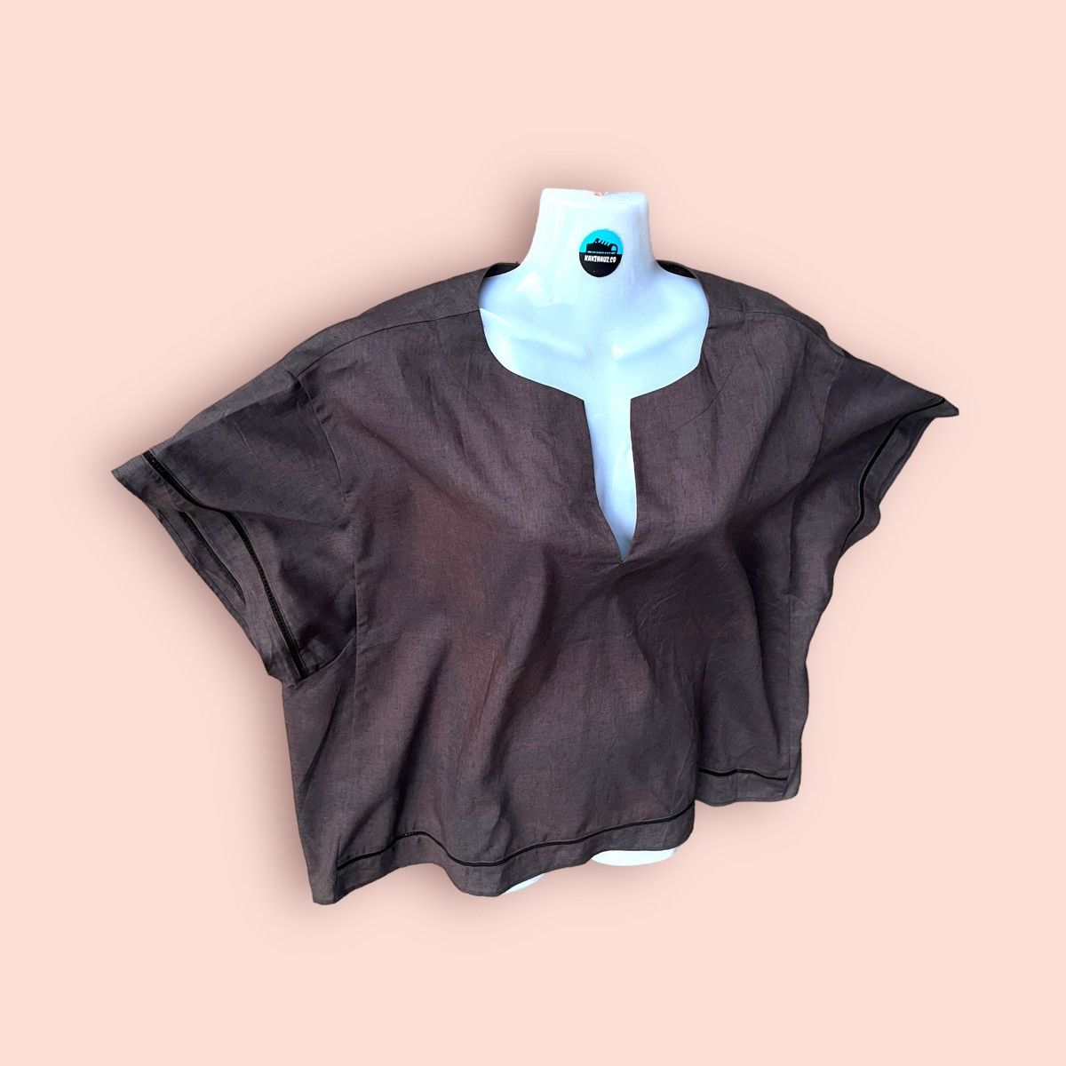 Designer × Global Work × Japanese Brand RARE GLOBAL WORK FRENCH LINEN BLEND BLOUSE Size ONE SIZE - 9 Thumbnail