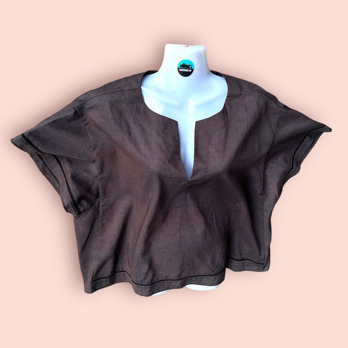 Designer × Global Work × Japanese Brand RARE GLOBAL WORK FRENCH LINEN BLEND BLOUSE Size ONE SIZE - 8 Thumbnail