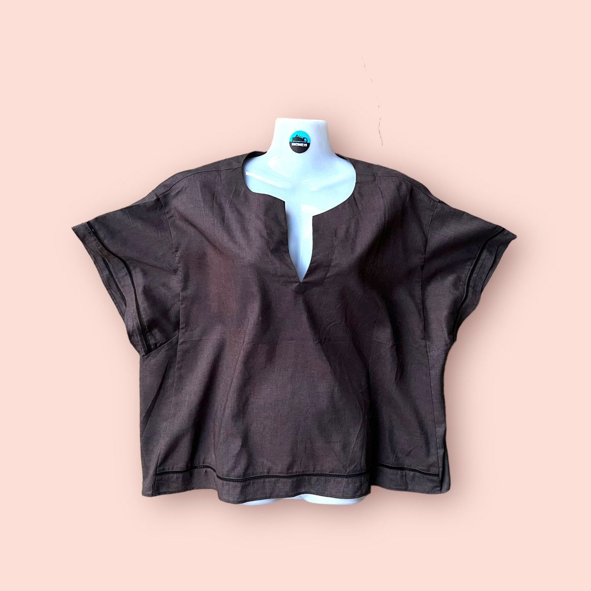 Designer × Global Work × Japanese Brand RARE GLOBAL WORK FRENCH LINEN BLEND BLOUSE Size ONE SIZE - 2 Thumbnail