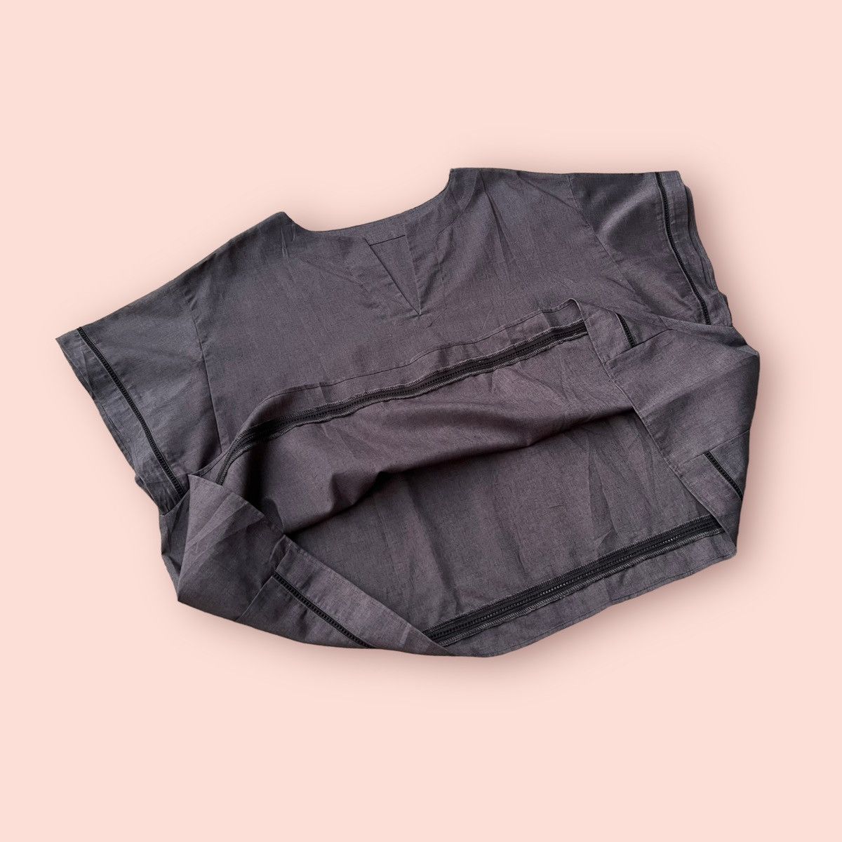Designer × Global Work × Japanese Brand RARE GLOBAL WORK FRENCH LINEN BLEND BLOUSE Size ONE SIZE - 18 Thumbnail
