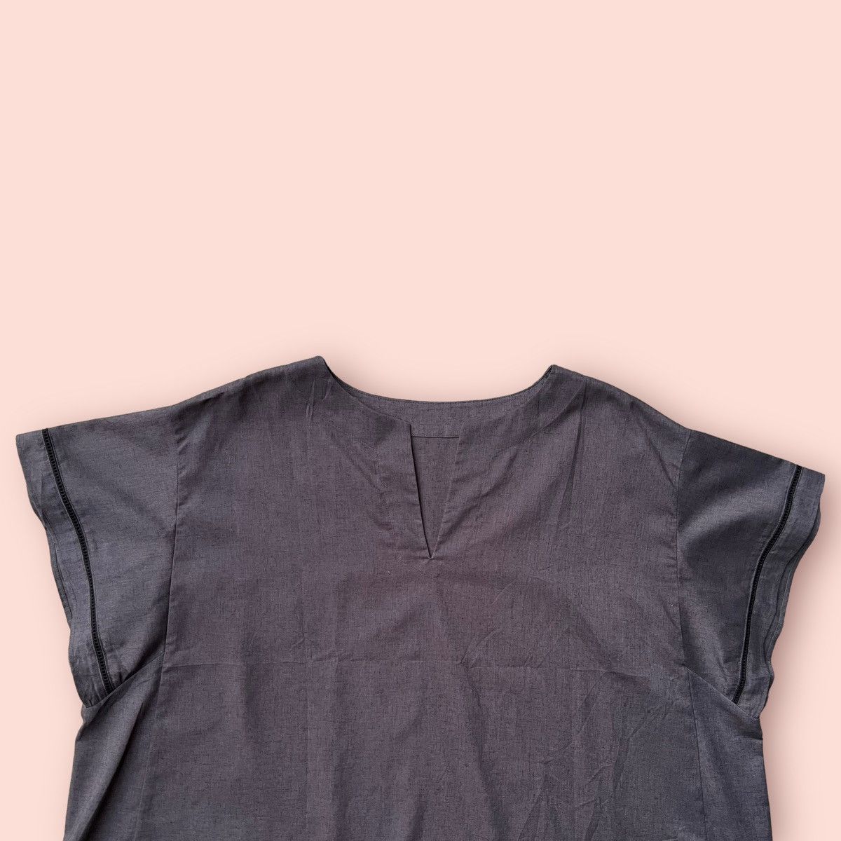 Designer × Global Work × Japanese Brand RARE GLOBAL WORK FRENCH LINEN BLEND BLOUSE Size ONE SIZE - 14 Thumbnail