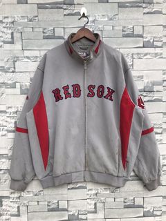 Vintage Majestic Boston Red Sox Lined Dugout Jacket Size Large