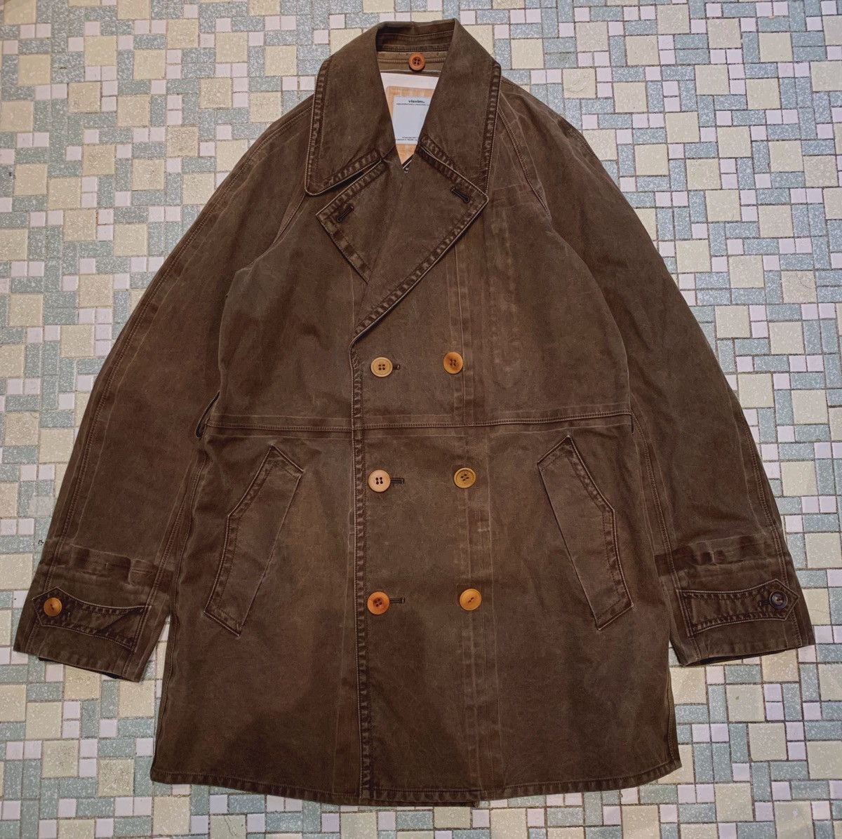 image of Visvim Collier Coat 3L Goretex (Natural Dye) in Dk Mud, Men's (Size Small)