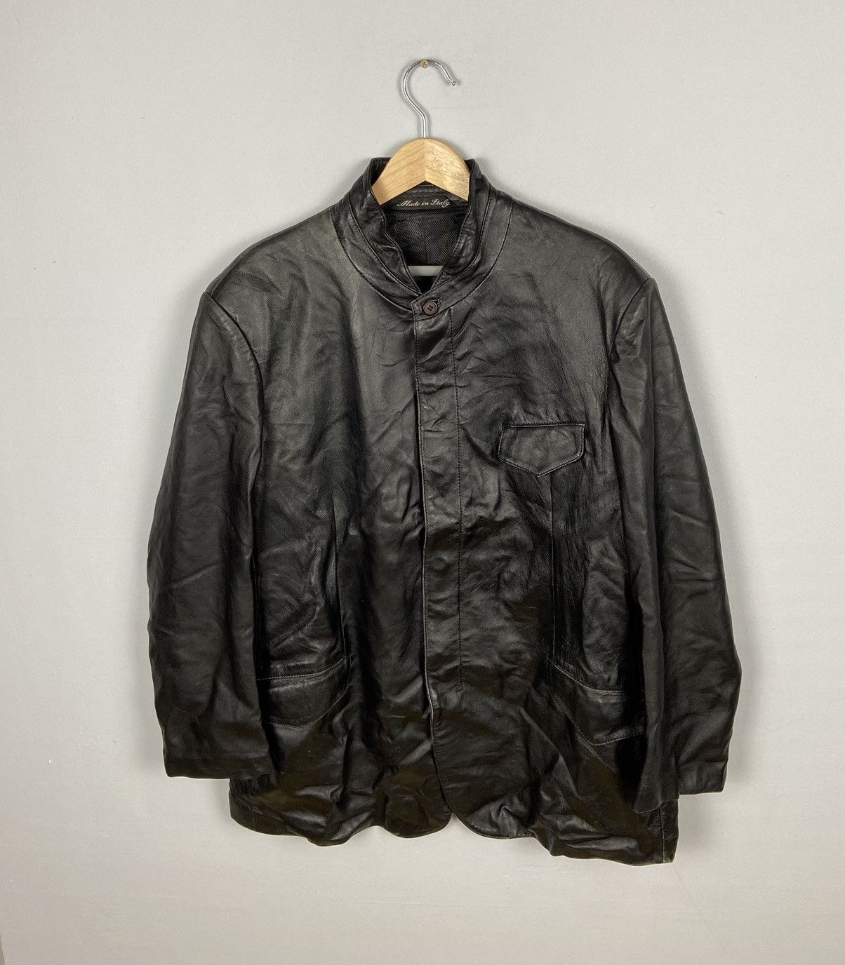 Vintage Giorgio Armani Leather Jacket Grailed