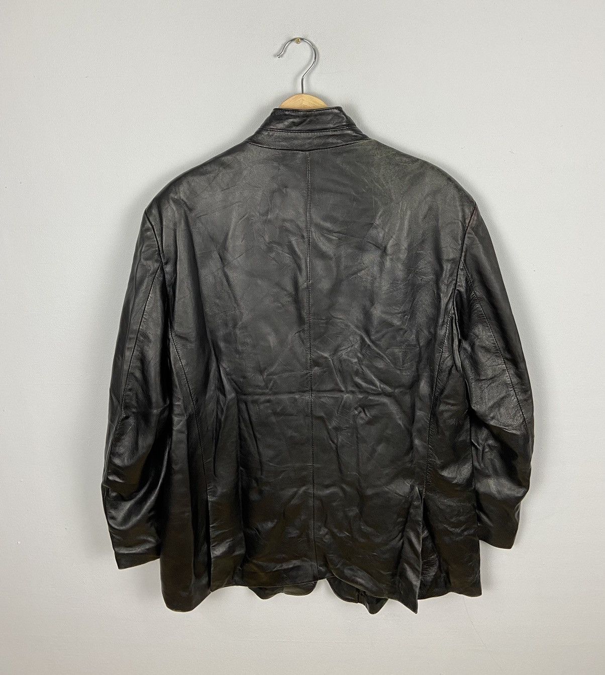 Giorgio Armani Vintage Giorgio Armani Genuine Leather Overcoat Jacket Size US L / EU 52-54 / 3 - 6 Thumbnail