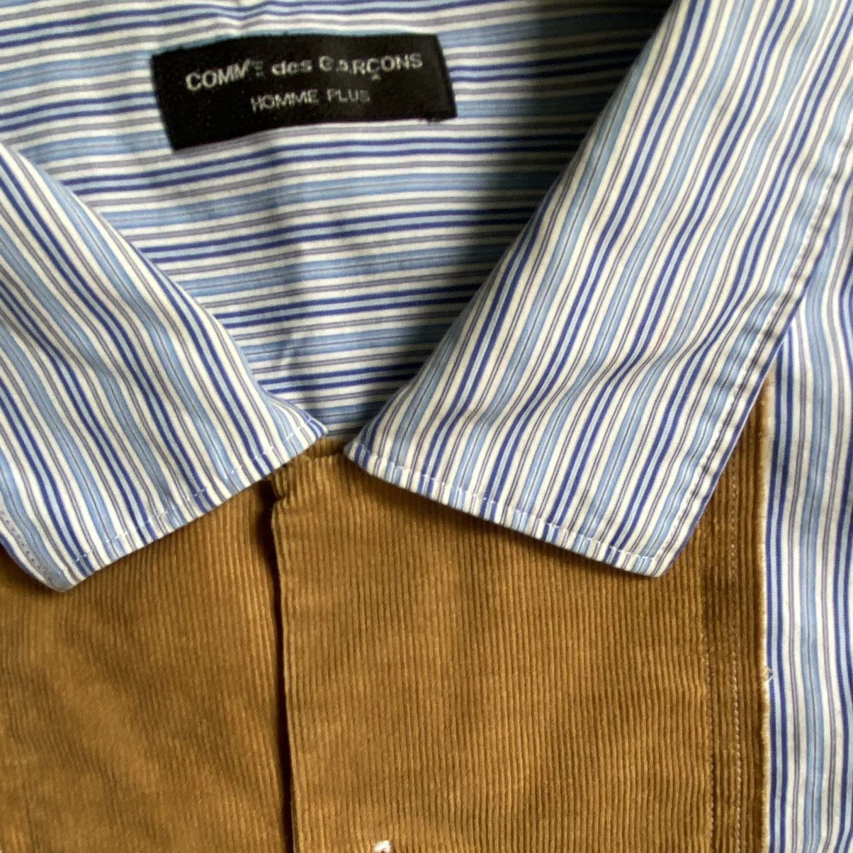 Comme des Garcons 2002 CDGHP Strip And Corduroy Shirt Size US M / EU 48-50 / 2 - 4 Thumbnail