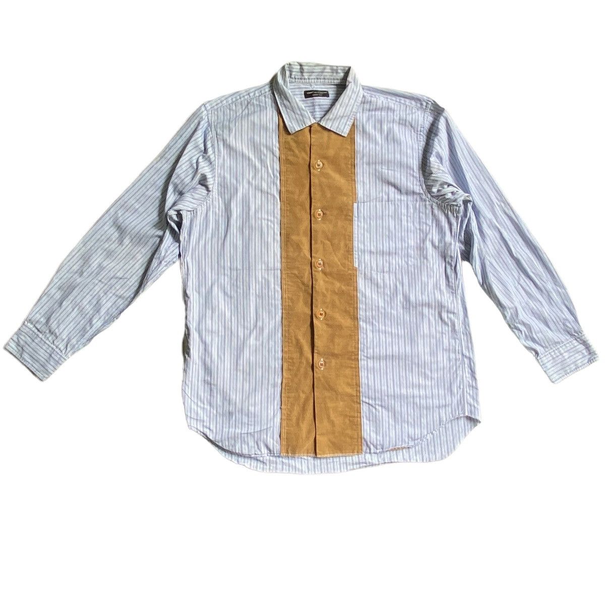 Comme des Garcons 2002 CDGHP Strip And Corduroy Shirt Size US M / EU 48-50 / 2 - 1 Thumbnail