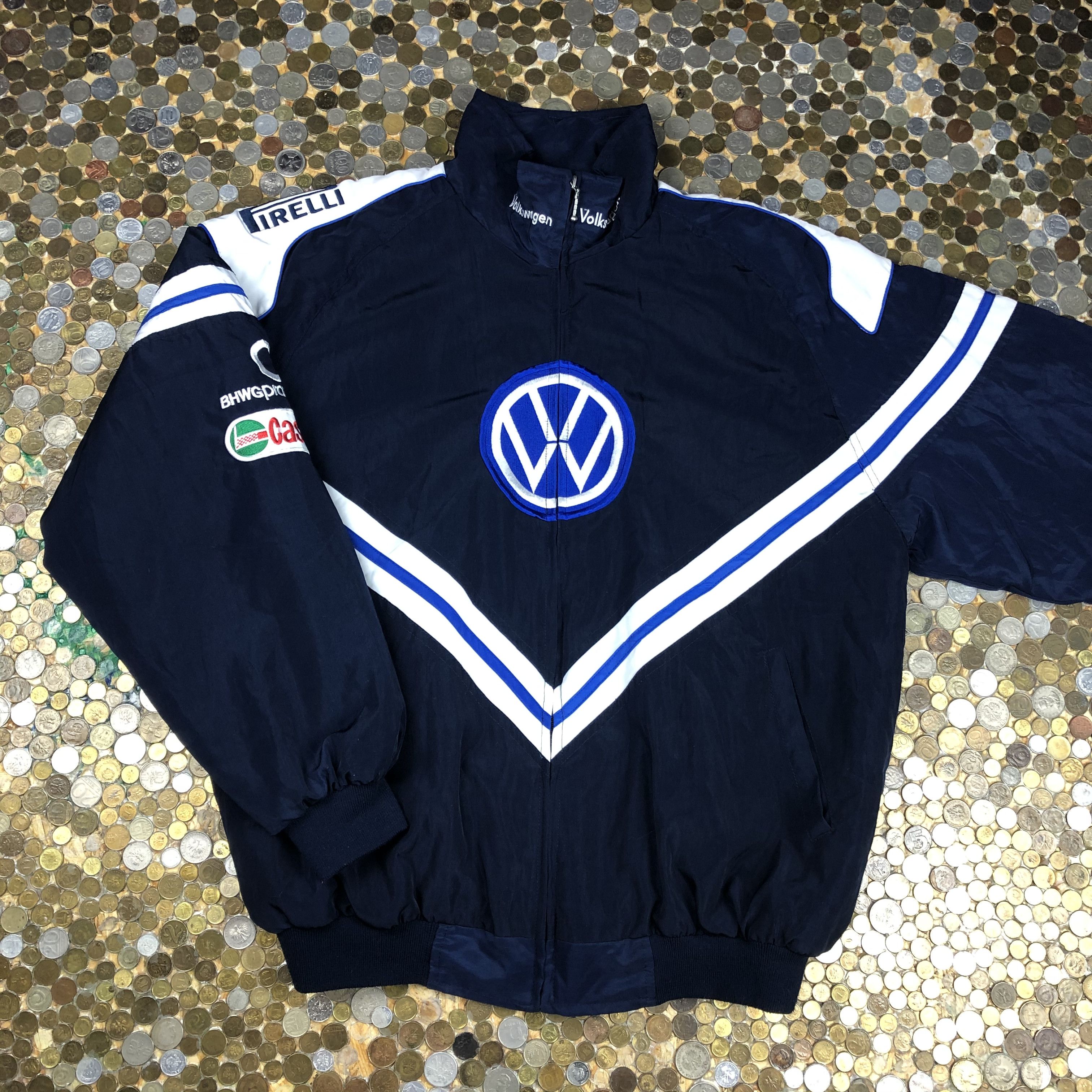 Vintage Volkswagen racing Vintage moto Bomber jacket | Grailed