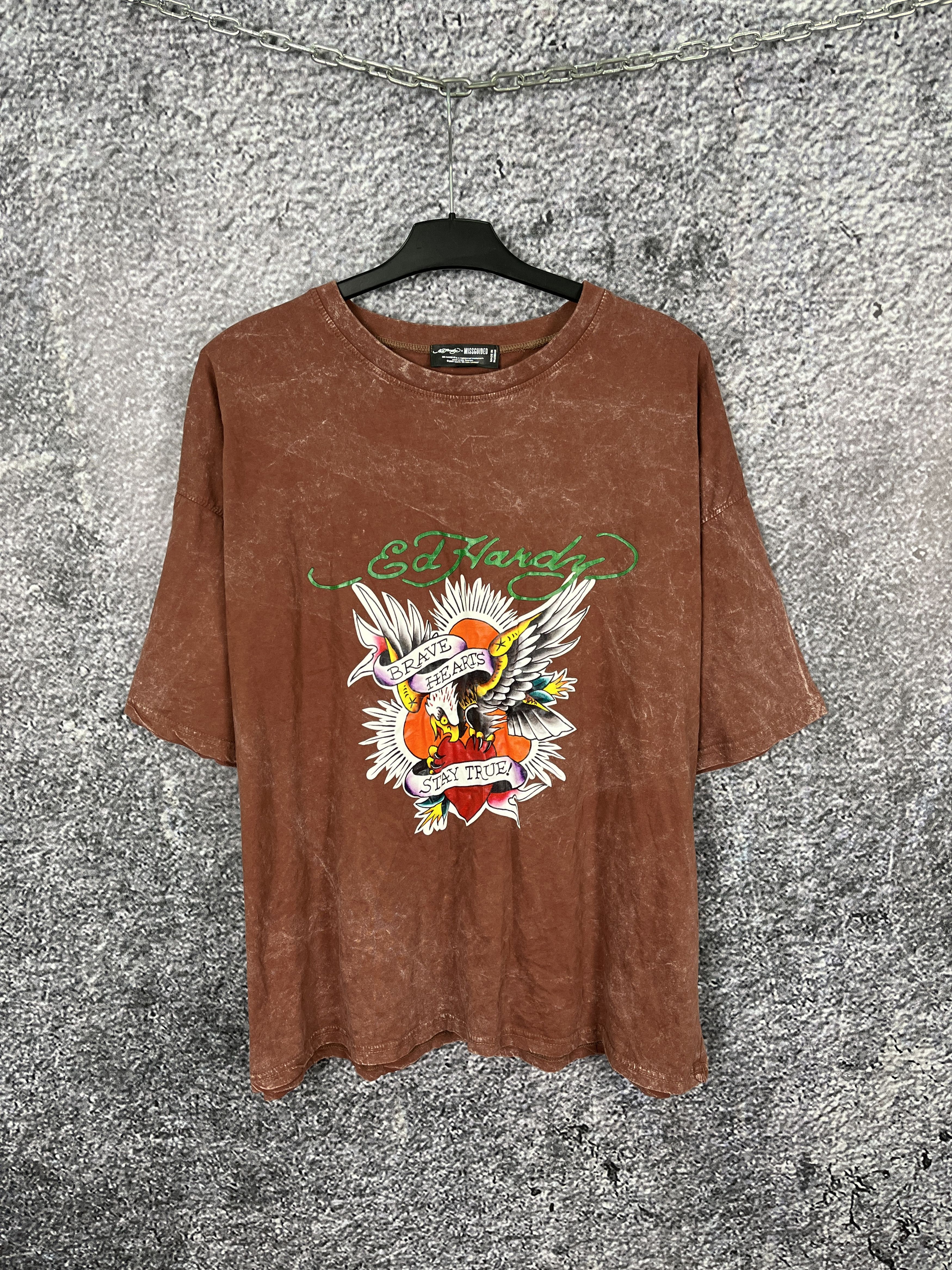 Ed Hardy Ed Hardy x Missguided Brave Hearts Stay True Vintage Y2K Size US XL / EU 56 / 4 - 1 Thumbnail