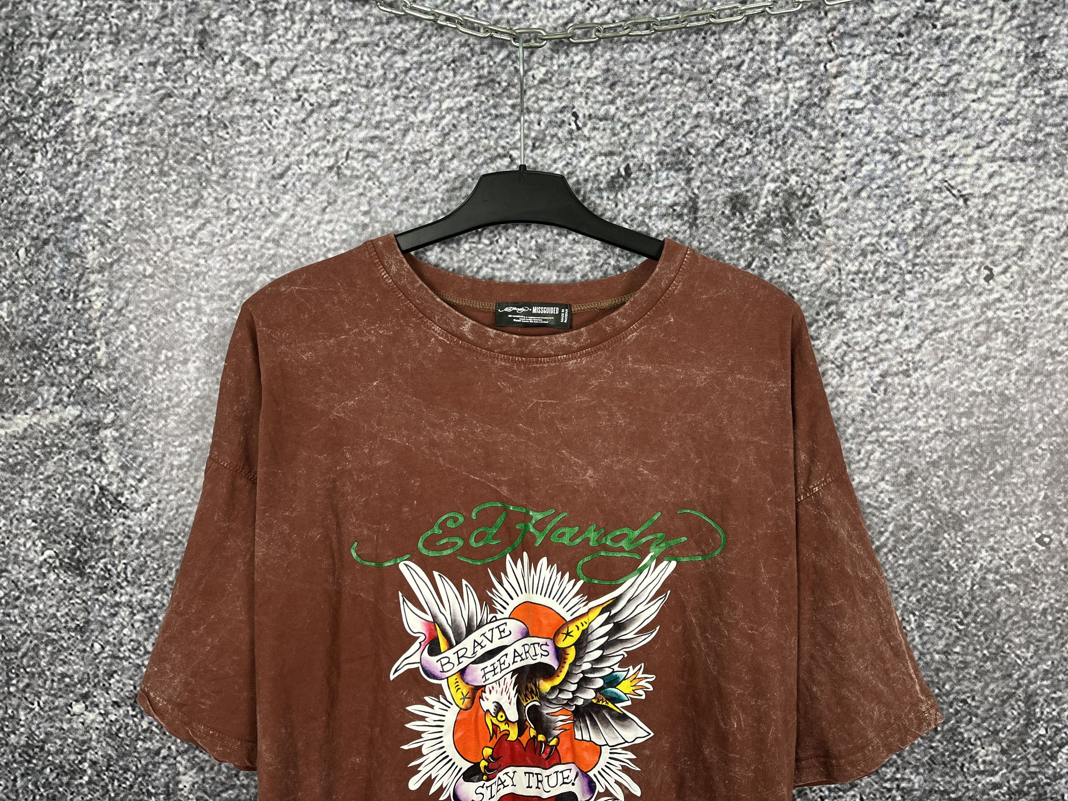Ed Hardy Ed Hardy x Missguided Brave Hearts Stay True Vintage Y2K Size US XL / EU 56 / 4 - 2 Thumbnail