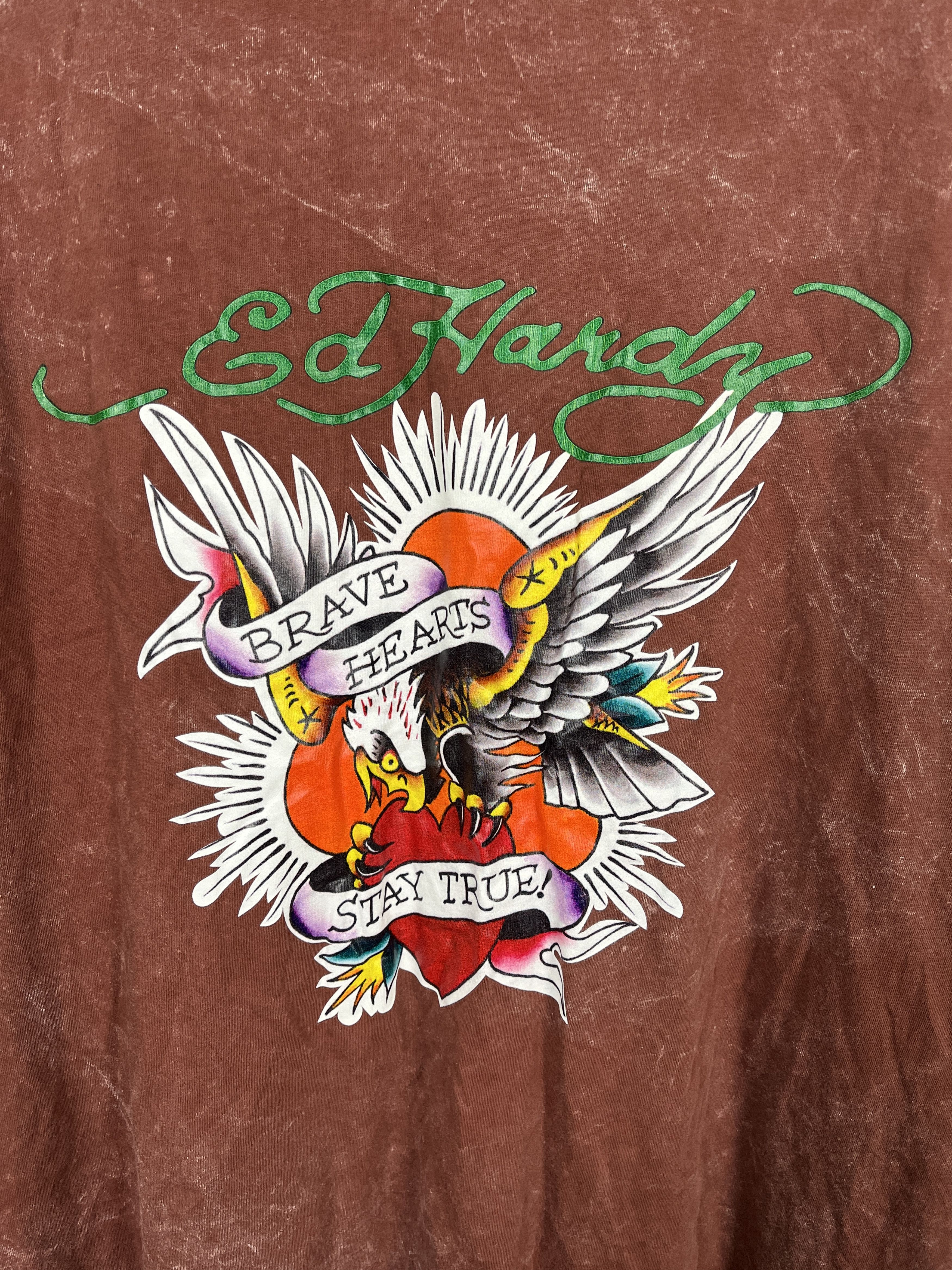 Ed Hardy Ed Hardy x Missguided Brave Hearts Stay True Vintage Y2K Size US XL / EU 56 / 4 - 4 Thumbnail