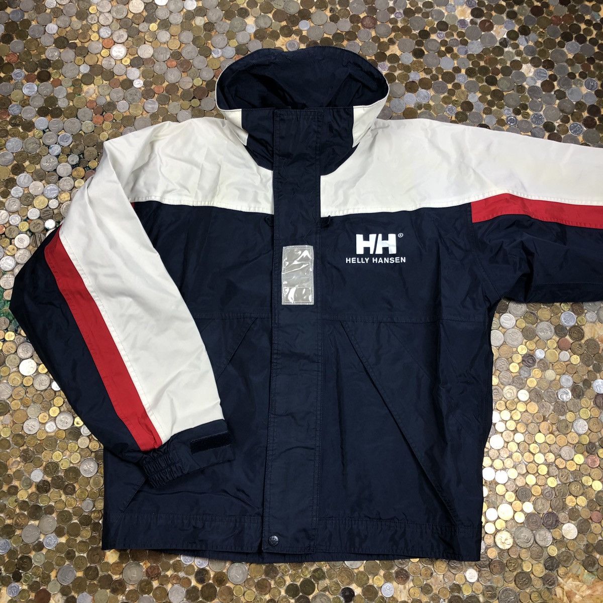 Helly Hansen × Vintage Helly Hansen Vintage sailing jacket with hoodie Size US S / EU 44-46 / 1 - 1 Thumbnail