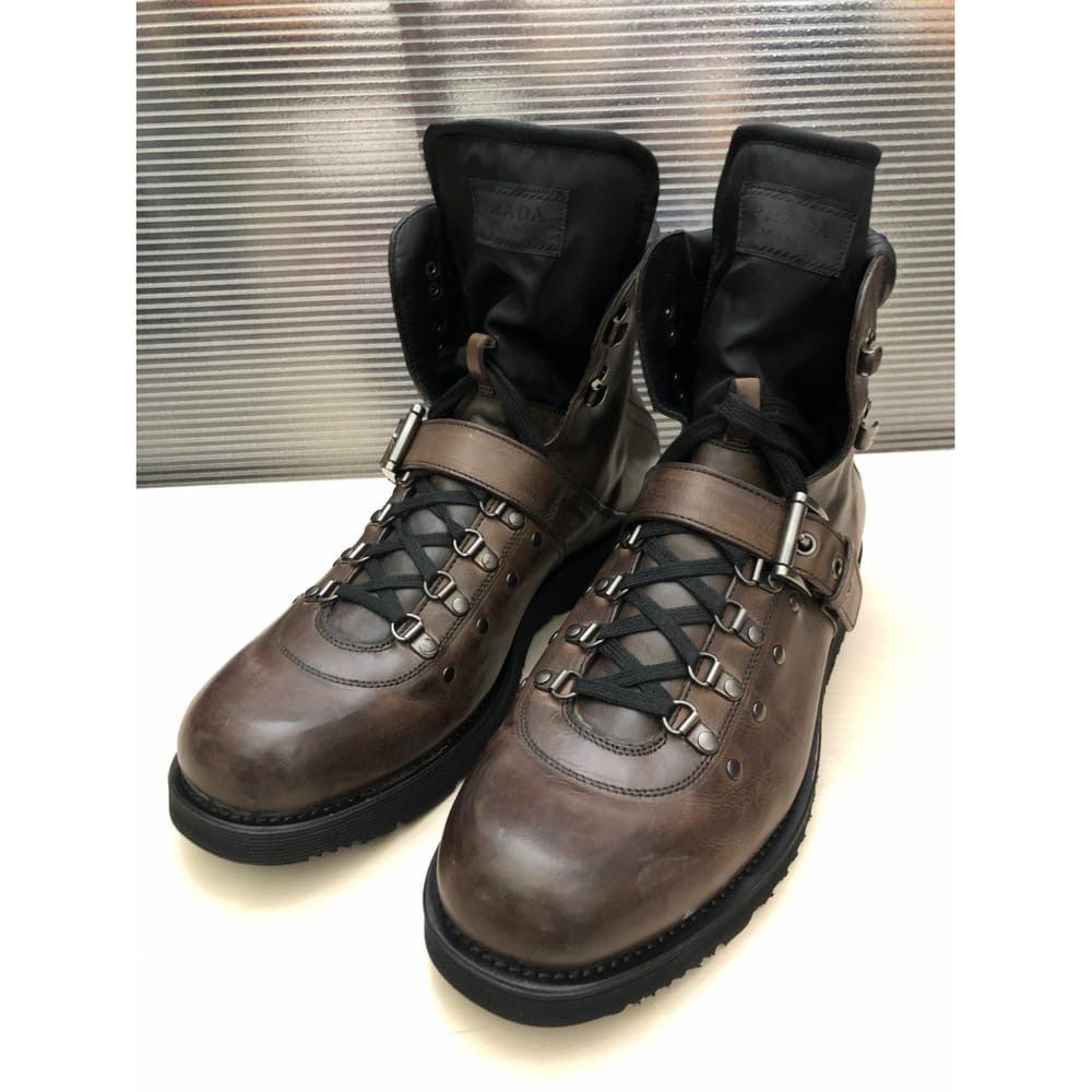 Prada Vintage PRADA front buckle strap boots Size US 7 / EU 40 - 1 Thumbnail